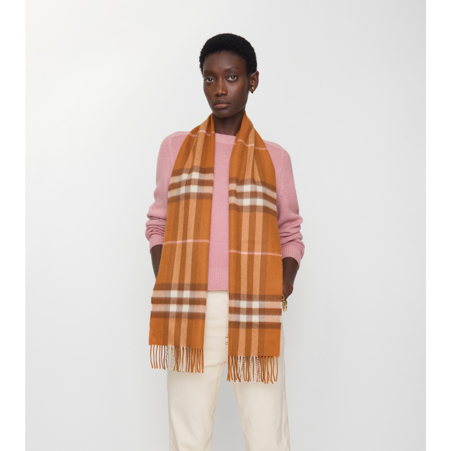 Check Cashmere Scarf