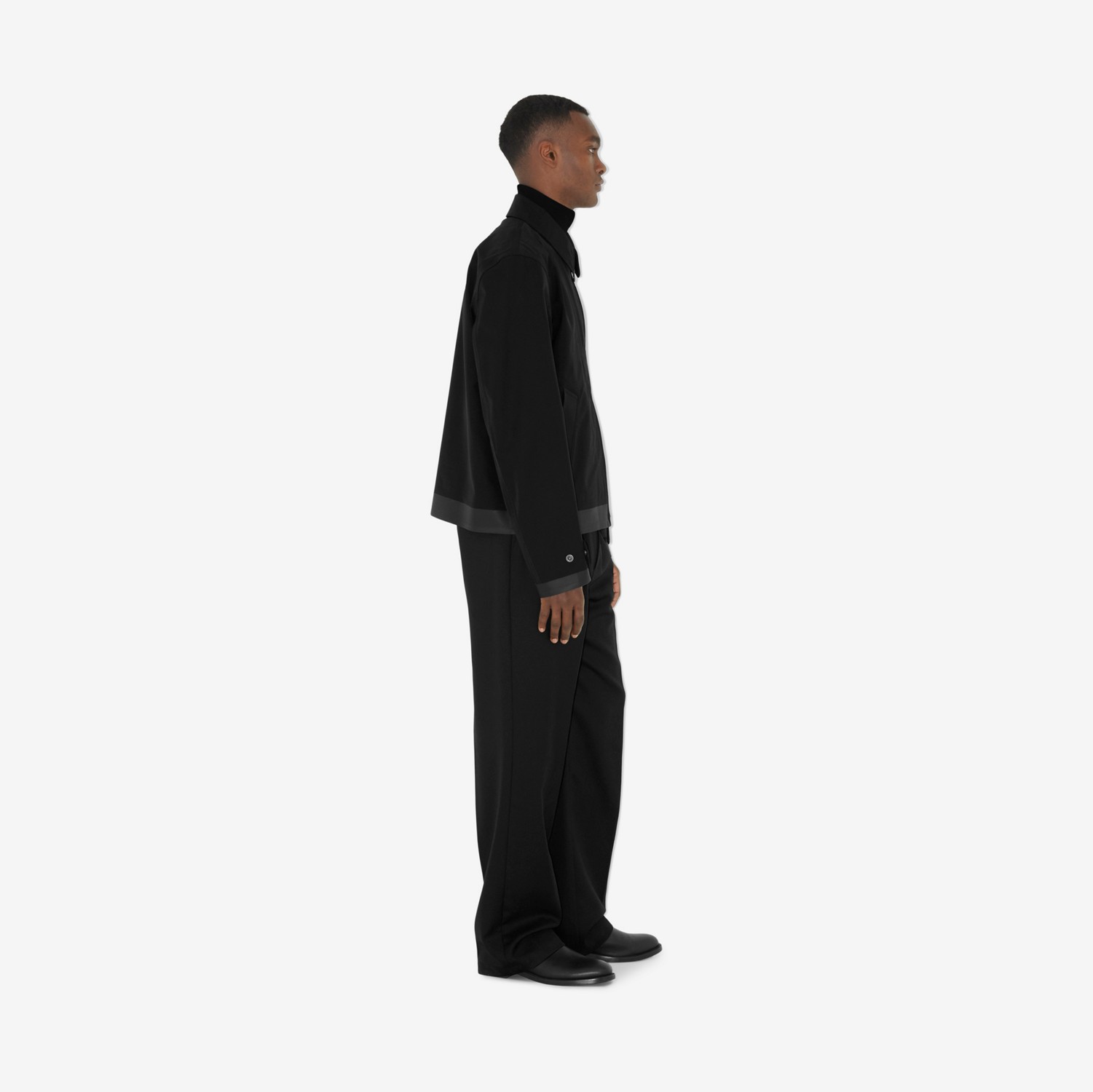 Veste Harrington en nylon contrecollé (Noir) - Homme | Site officiel Burberry®