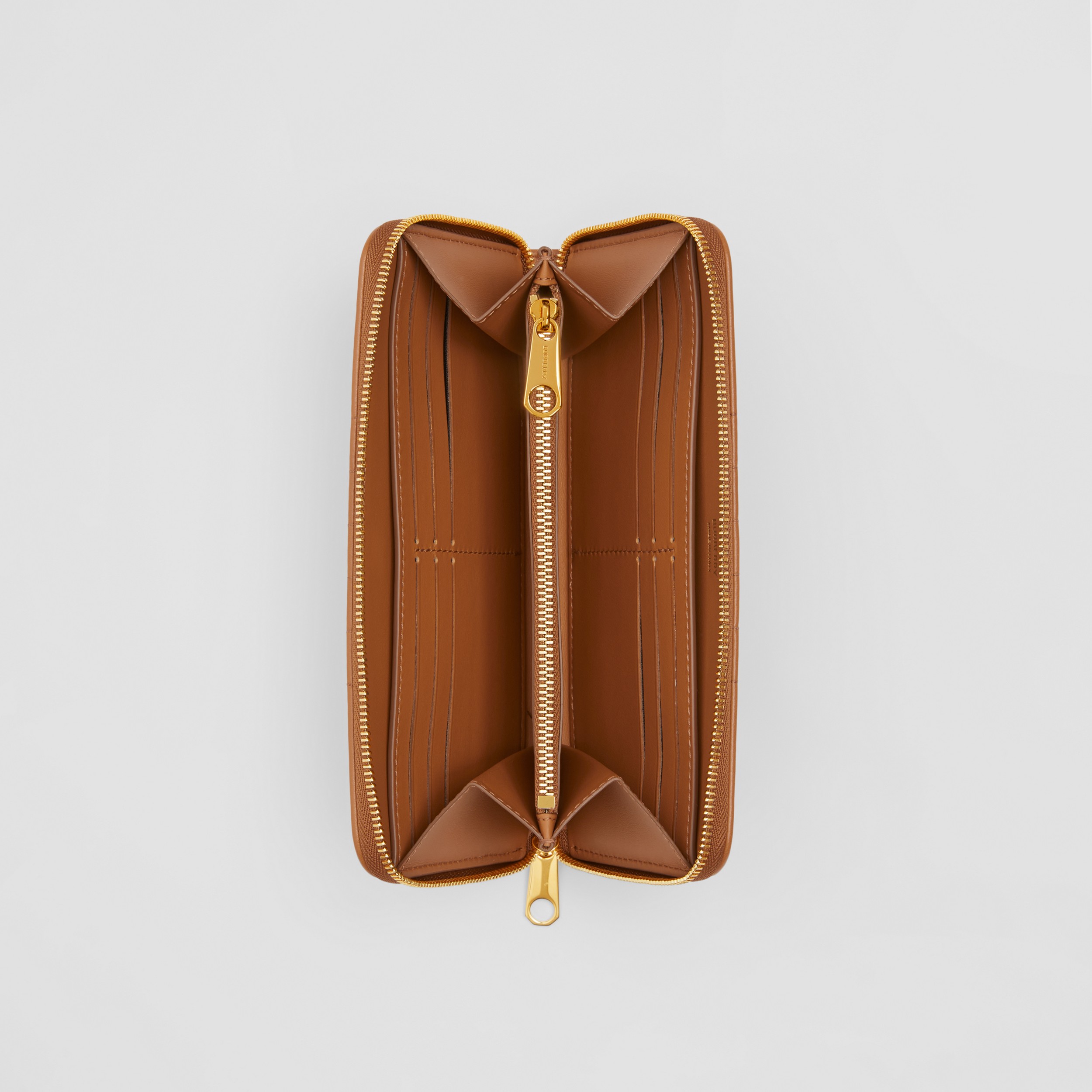 Brieftasche „Lola“ aus gestepptem Leder mit umlaufendem Reißverschluss (Ahornbraun) - Damen | Burberry® - 3