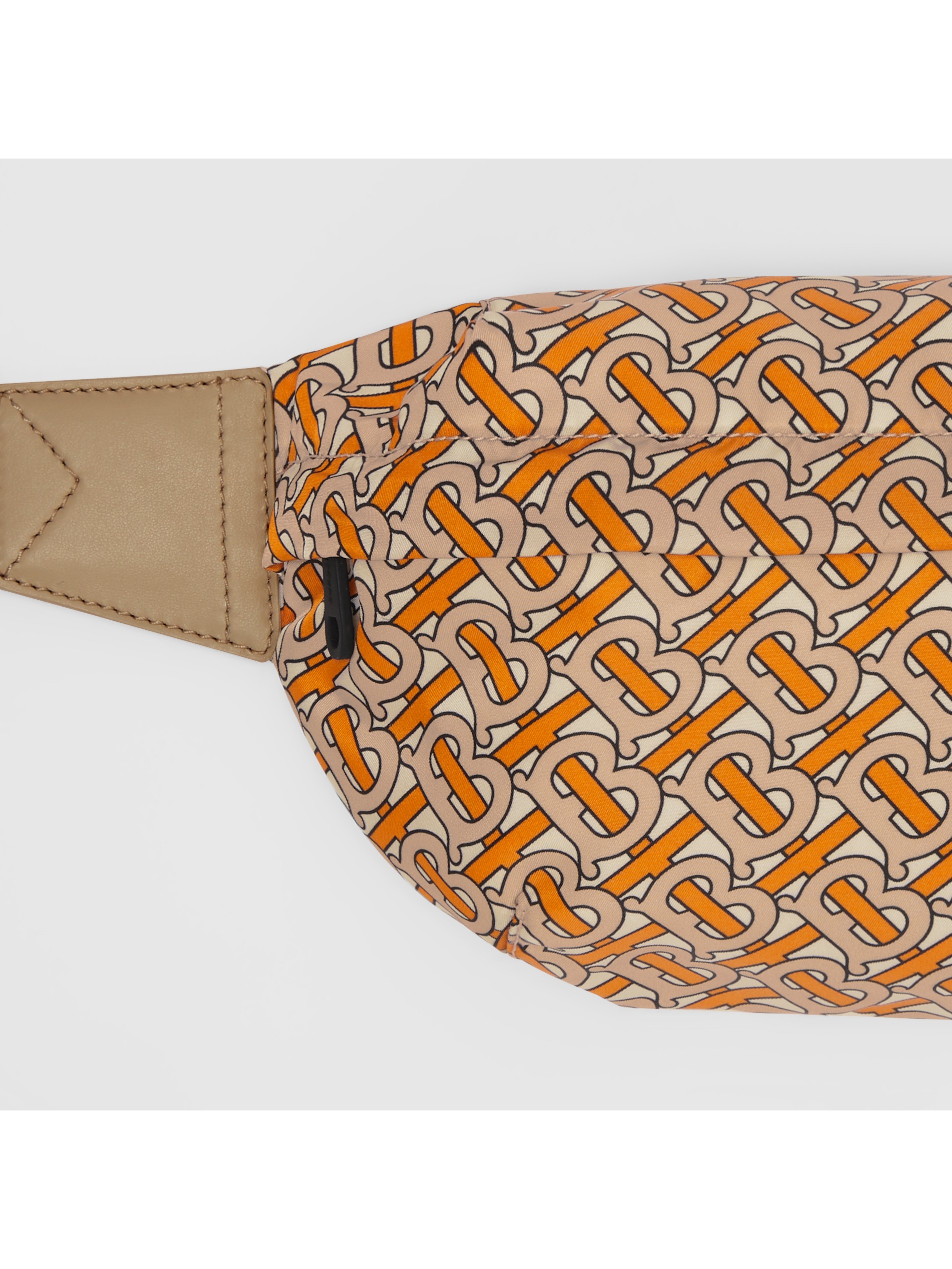 medium monogram print bum bag in bright orange | burberry