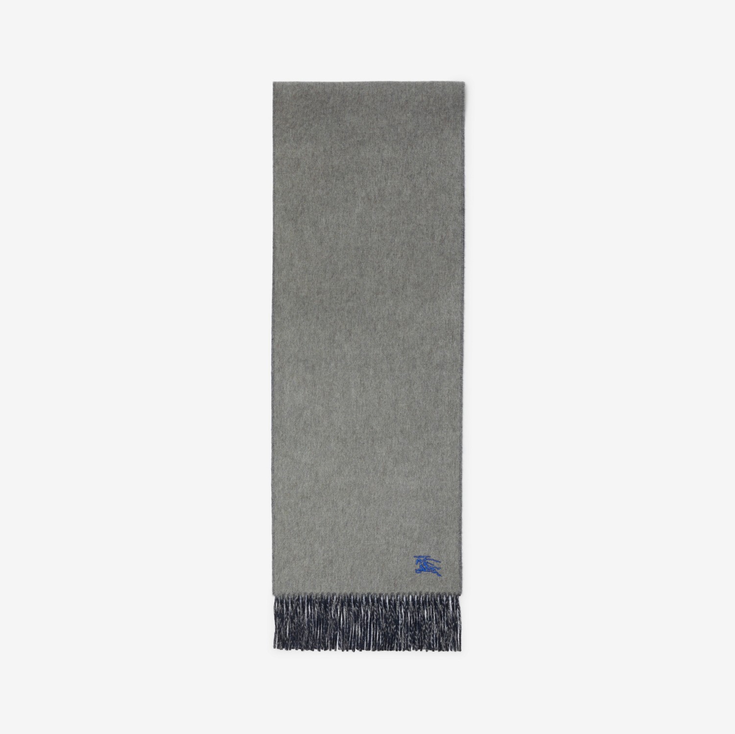 Cachecol dupla face de cashmere com estampa EKD (Cinza/azul-marinho) | Burberry® oficial
