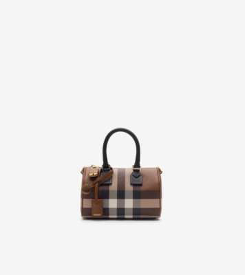 【Burberry】ミニチェックボウリングバッグ ベージュ ◇Burberry◇ ミニ チェック ボウリングバッグ (Burberry