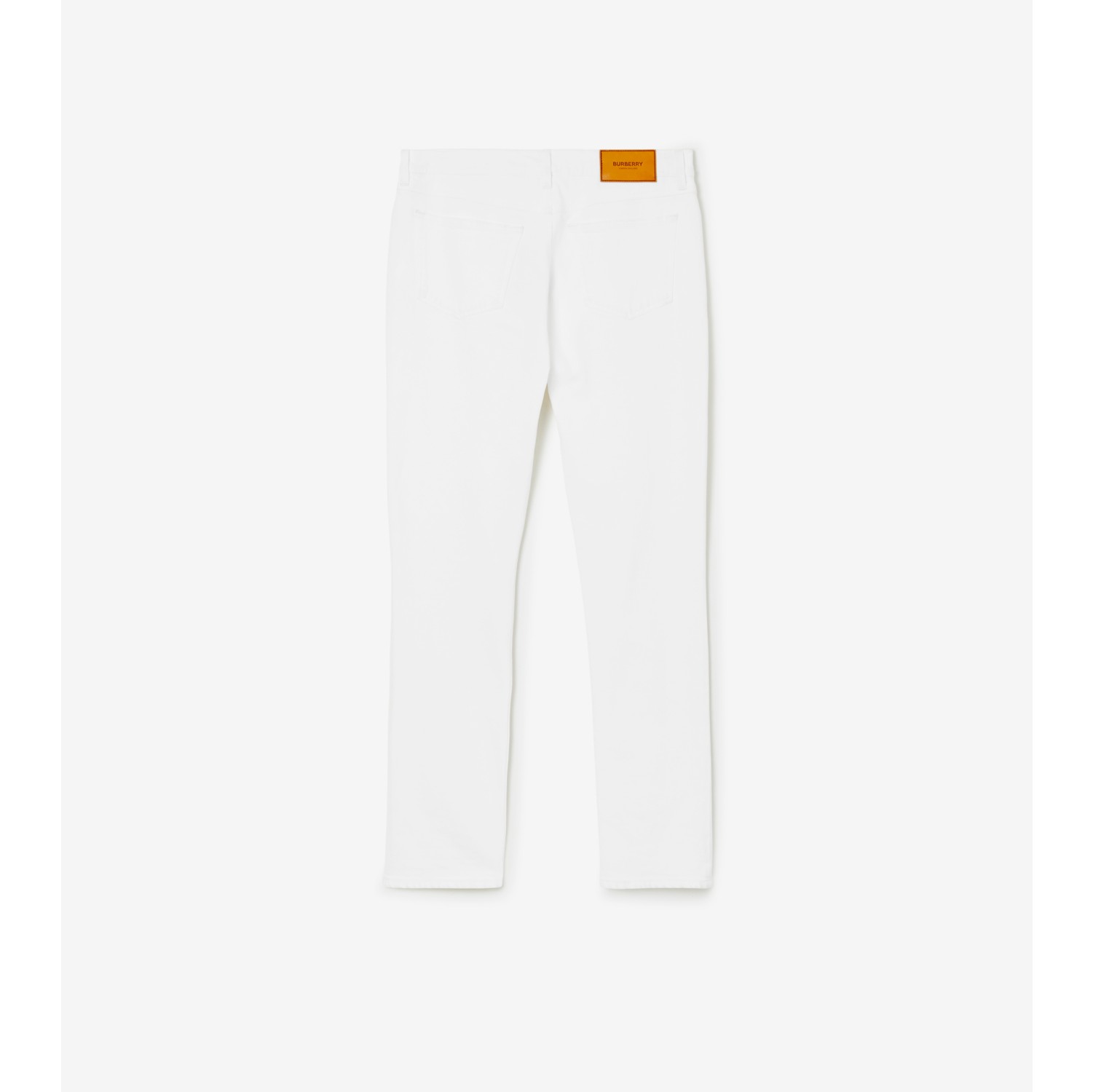 Stretch Denim Slim Fit Jeans in White - Men