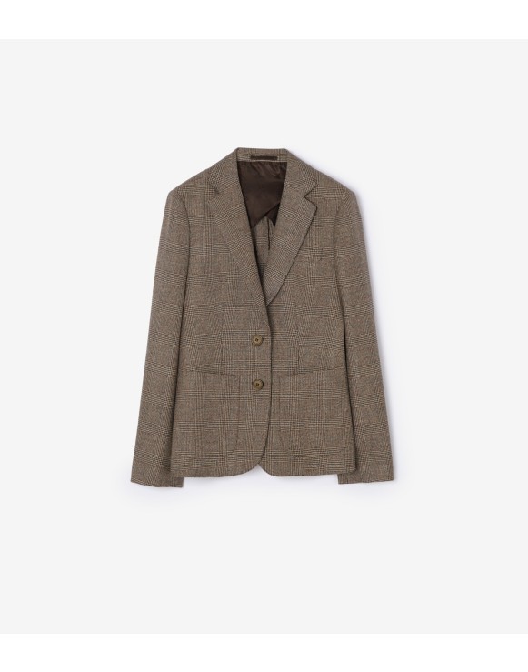 Wool Linen Blend Tailored Jacket