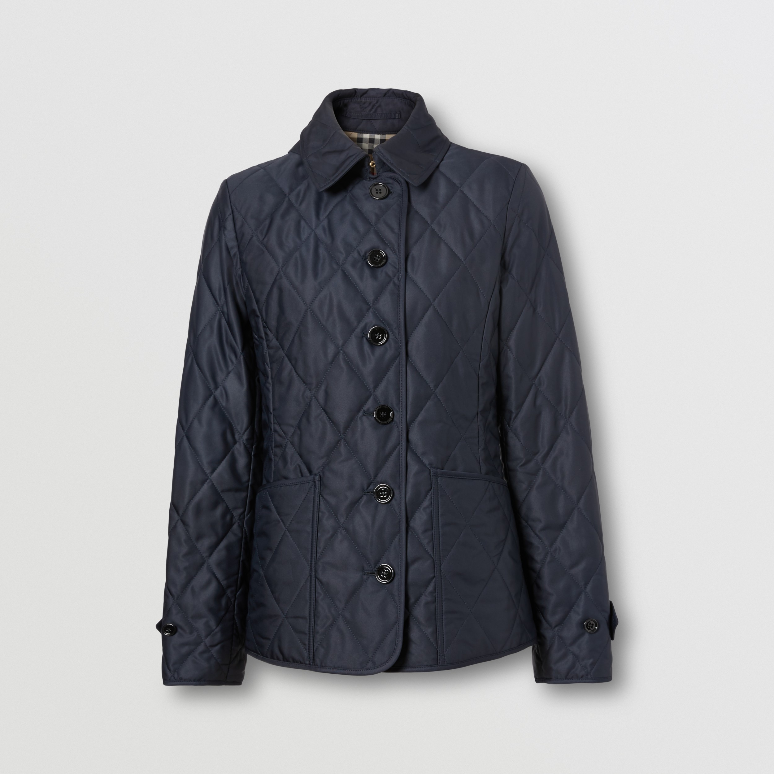 Diamond Quilted Thermoregulated Jacket in Midnight - Women | Burberry®  Official