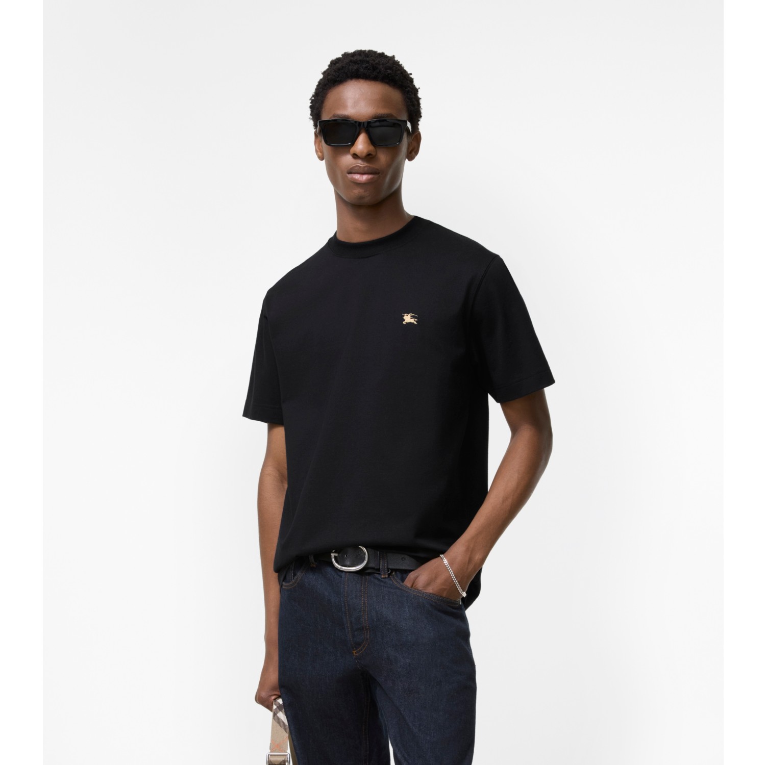 Knight Cotton T-shirt in Black - Men | Burberry® Official