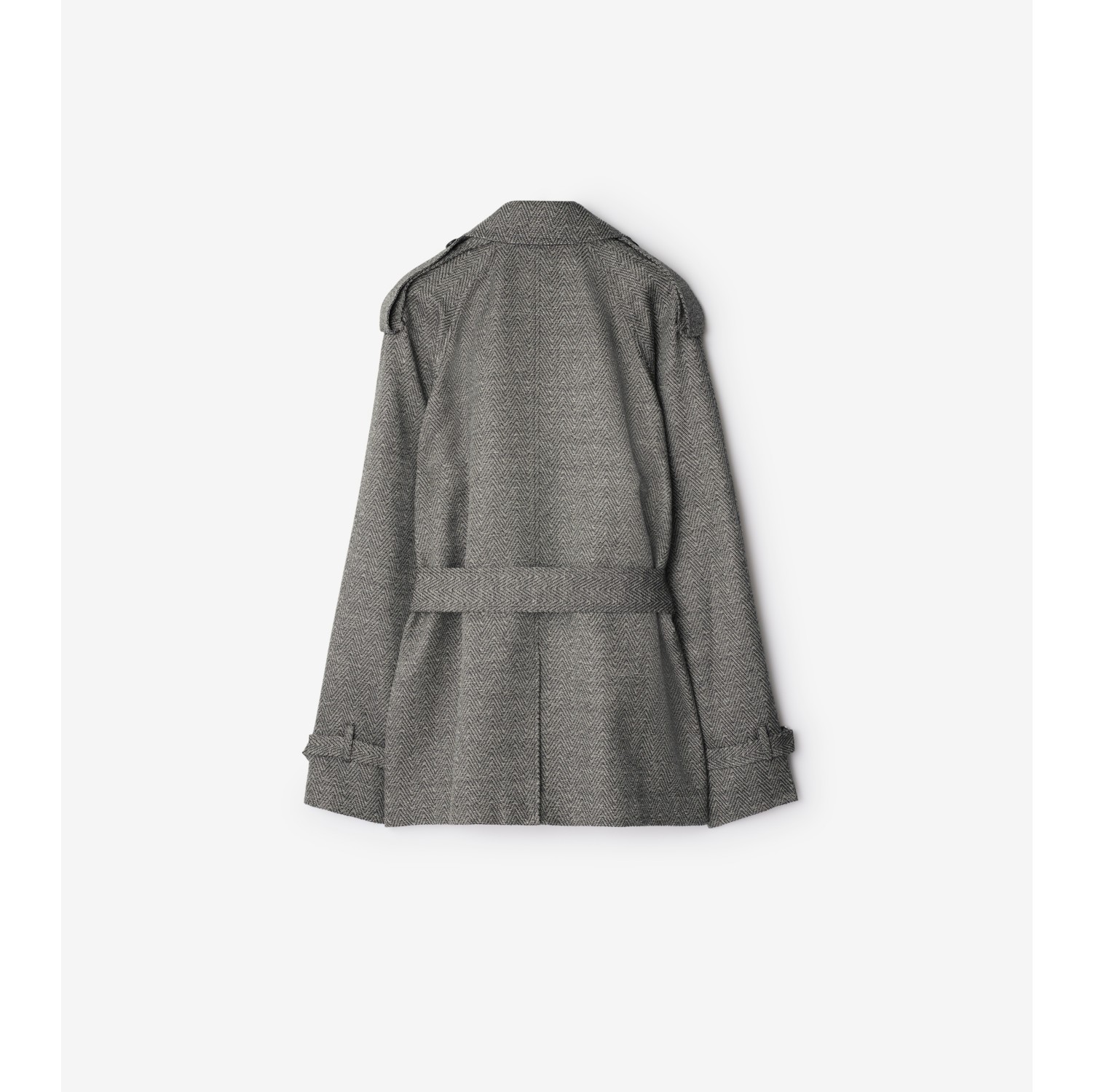 Burberry herringbone wool cashmere blend trench coat hotsell