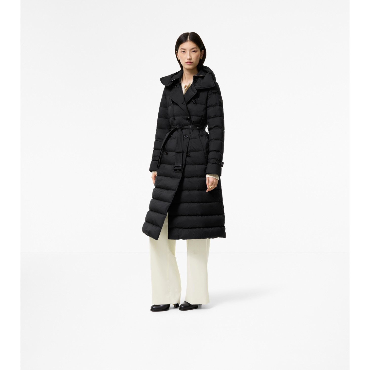 Long Nylon Audley Puffer Coat - thumbnail 2