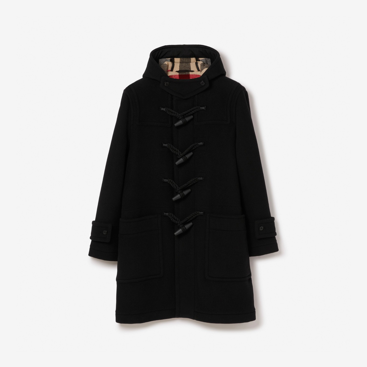 Wool Blend Duffle Coat in Black - Men | Burberry® Official