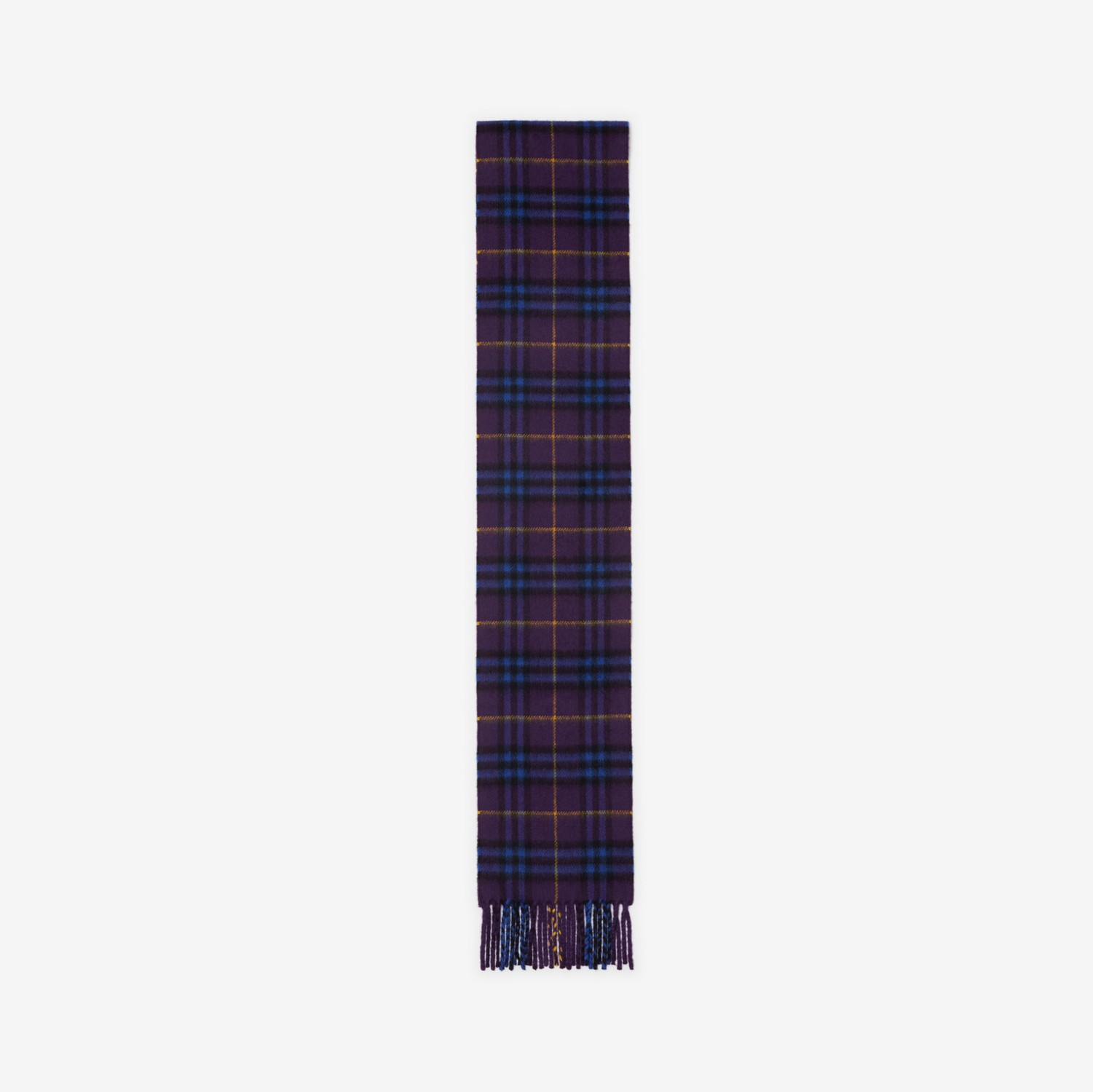 Narrow Check Cashmere Scarf in Ribbon | Burberry® Official