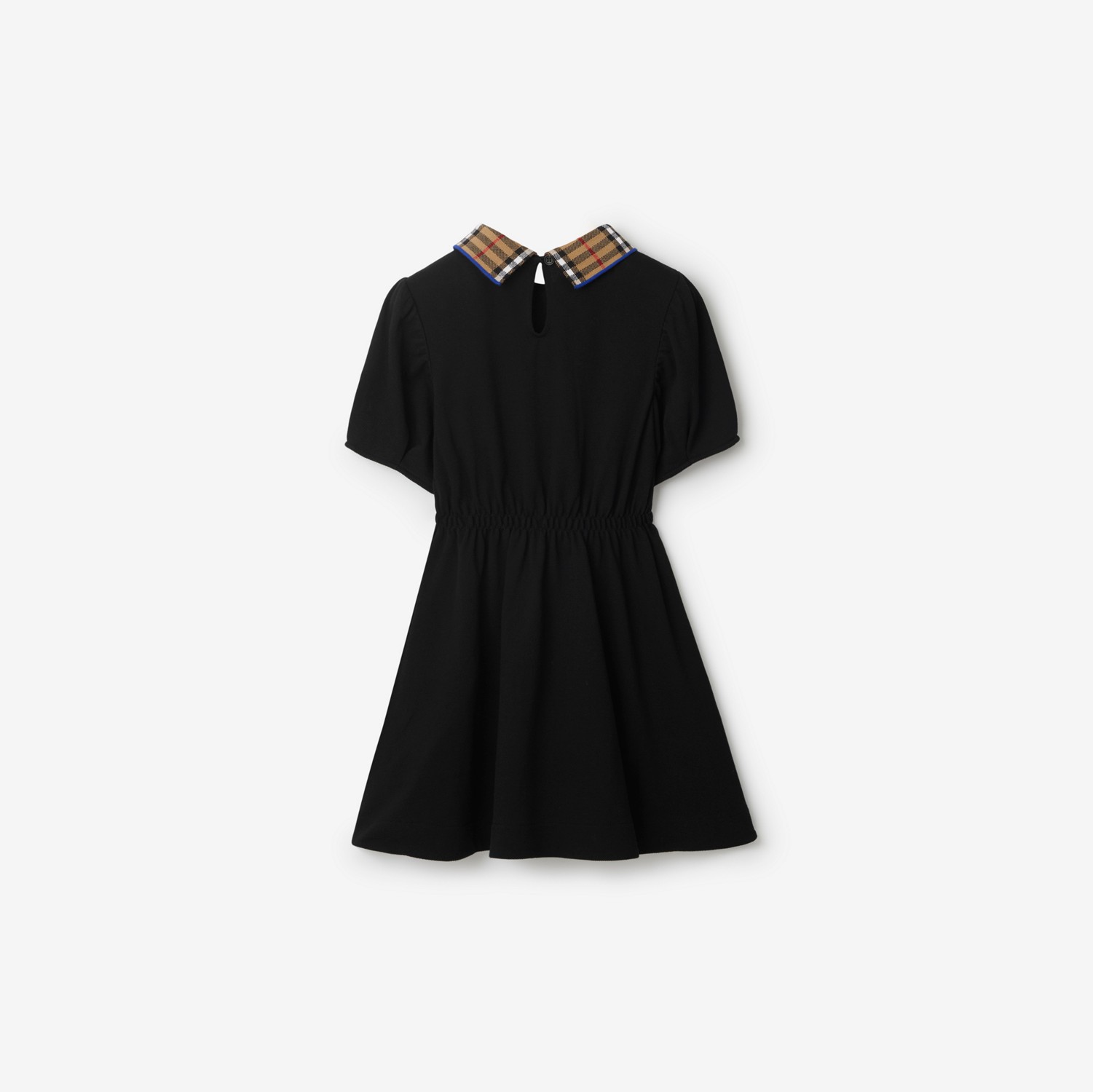 Check Collar Cotton Polo Shirt Dress