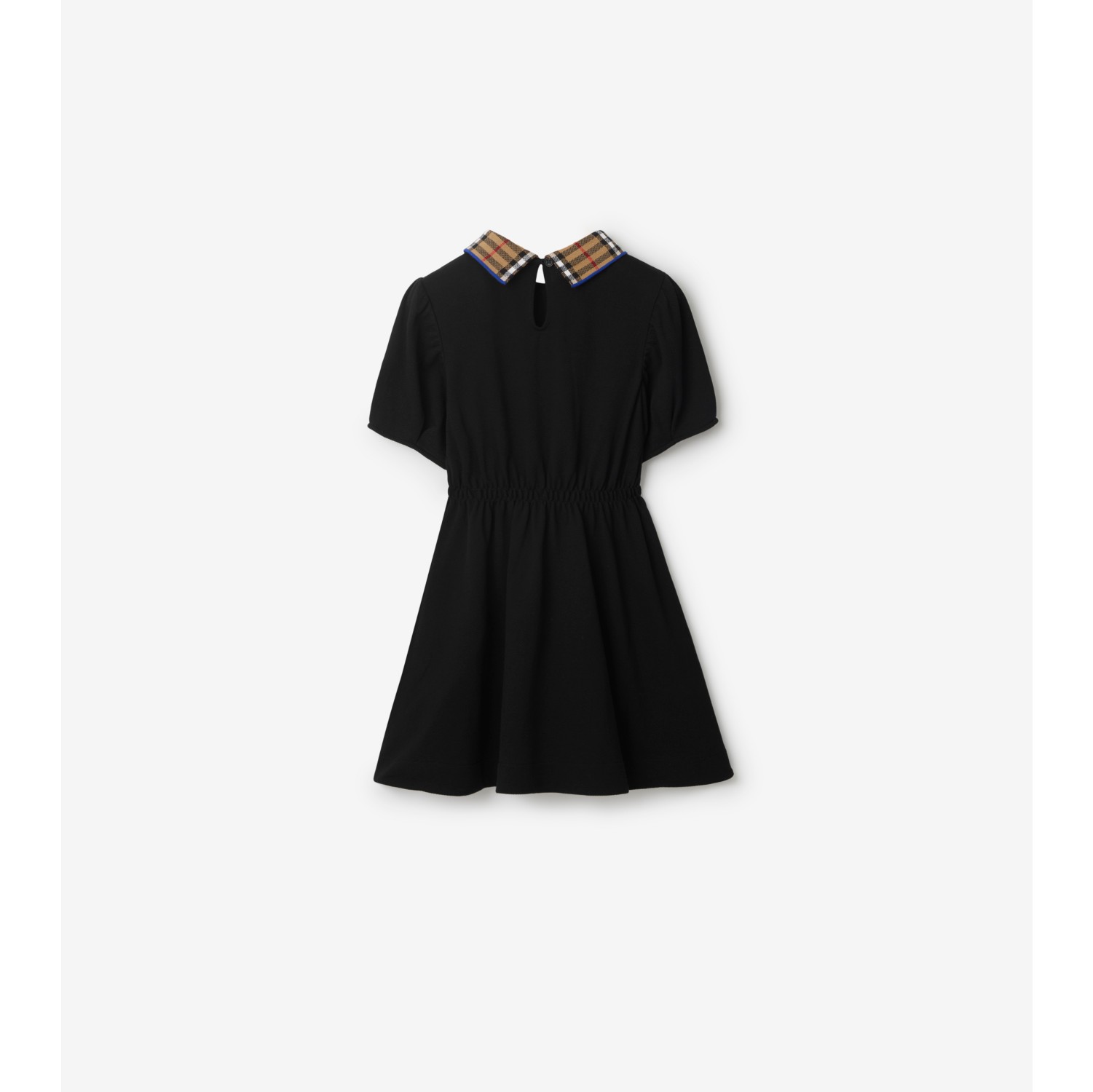 Check Collar Cotton Polo Shirt Dress