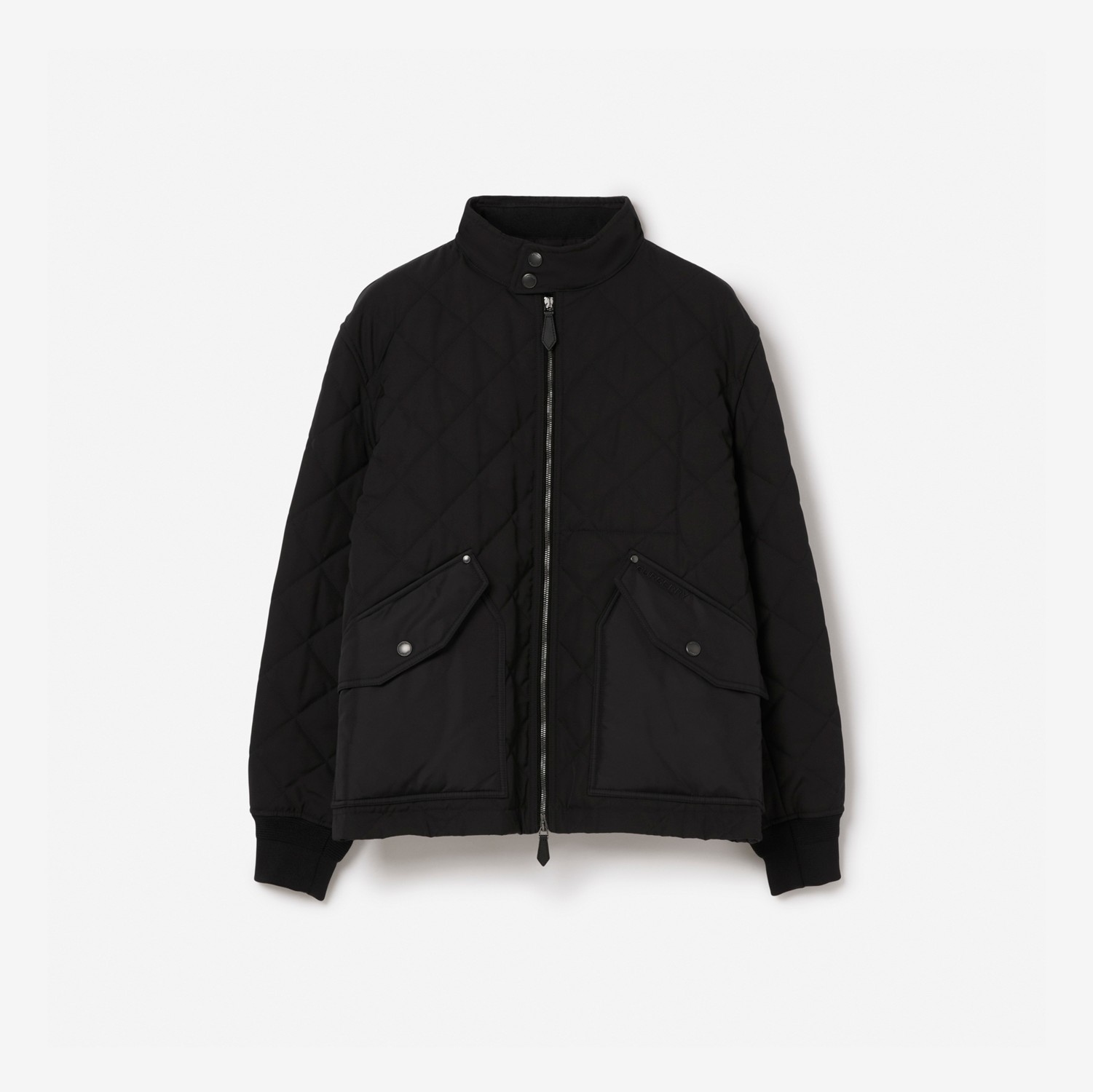 Quilted Thermoregulated Harrington Jacket in Black - Men | Burberry® Official