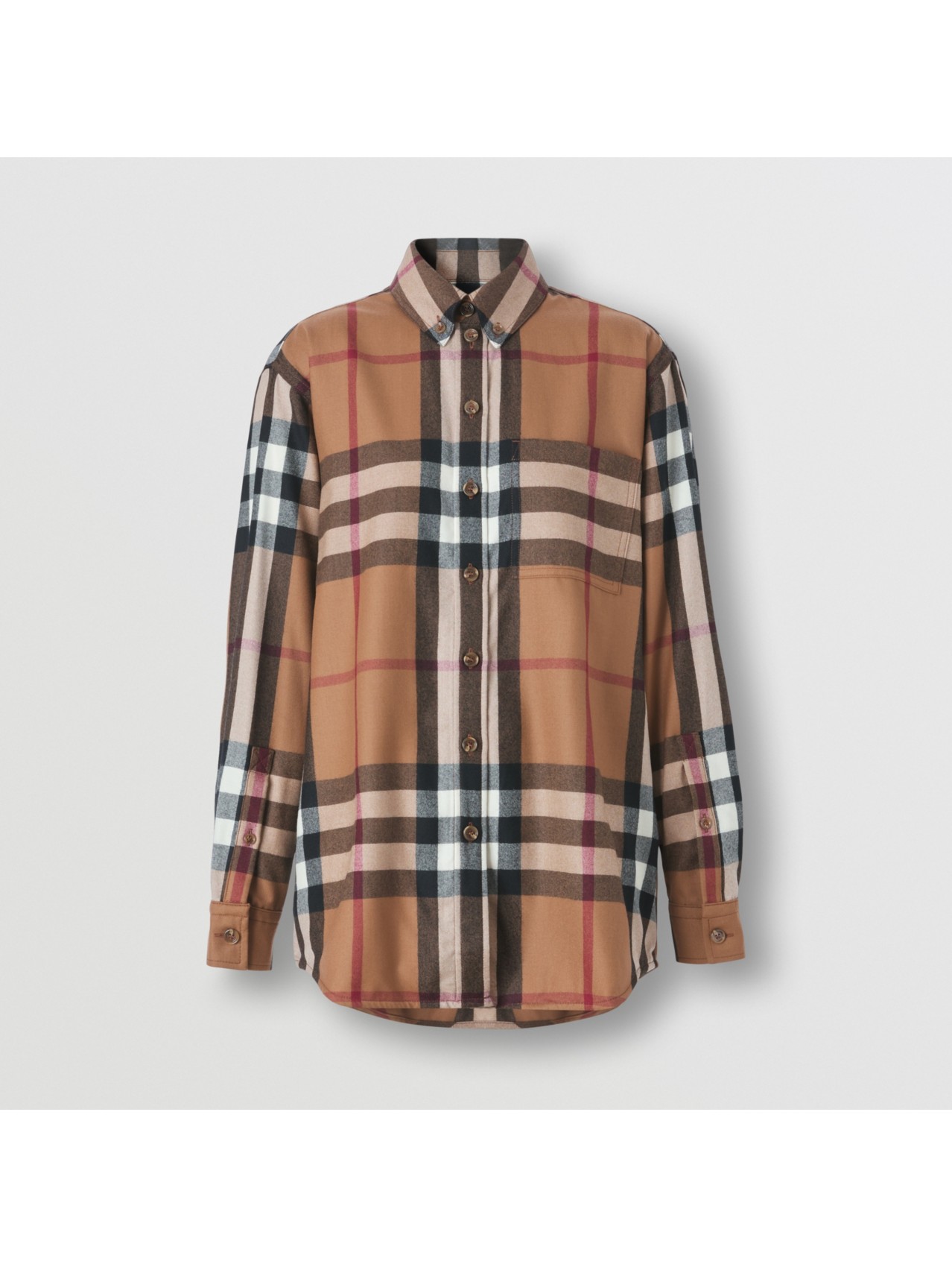 Vintage Check Stretch Cotton Twill Shirt in Archive Beige | Burberry® Official