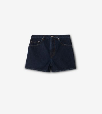 Denim Shorts in Indigo - Women, Cotton | Burberry® Official