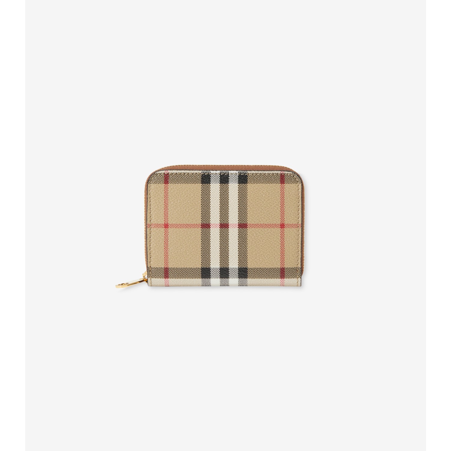 Cartera pequena Check con cremallera Beige vintage marron zarza Mujer Vintage Checks Burberry oficial