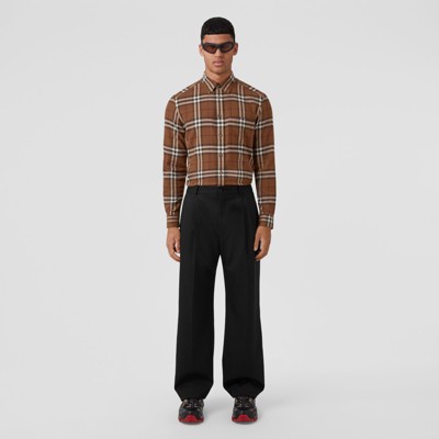 burberry flannel shirts & tops