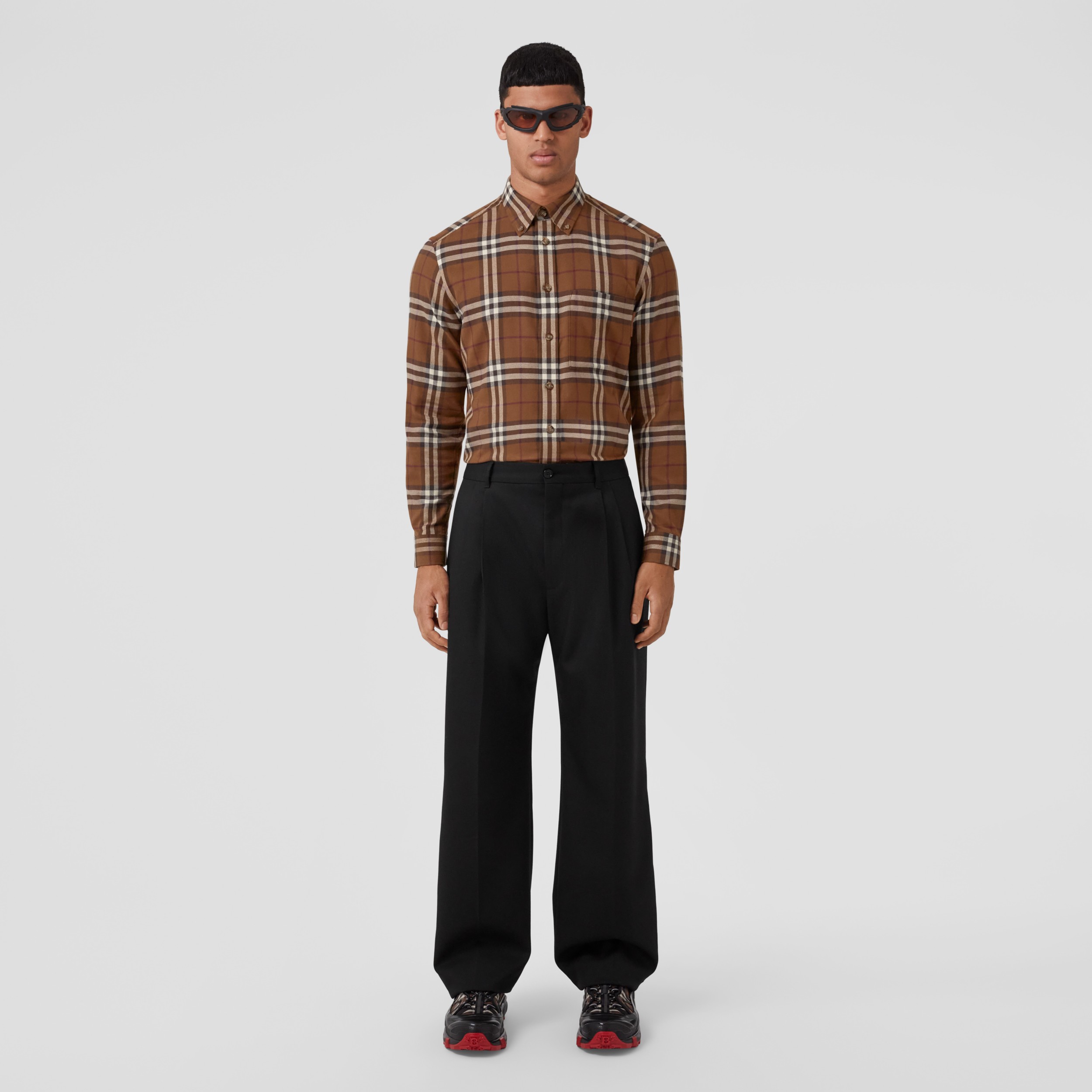 dark brown flannel