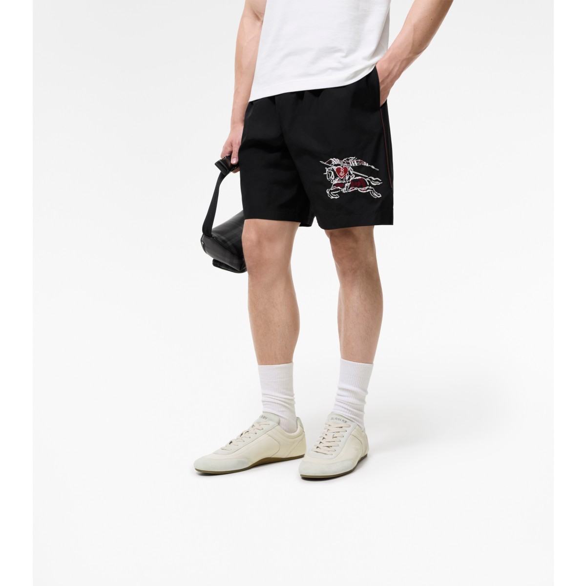  Embroidered Heart Knight Shorts