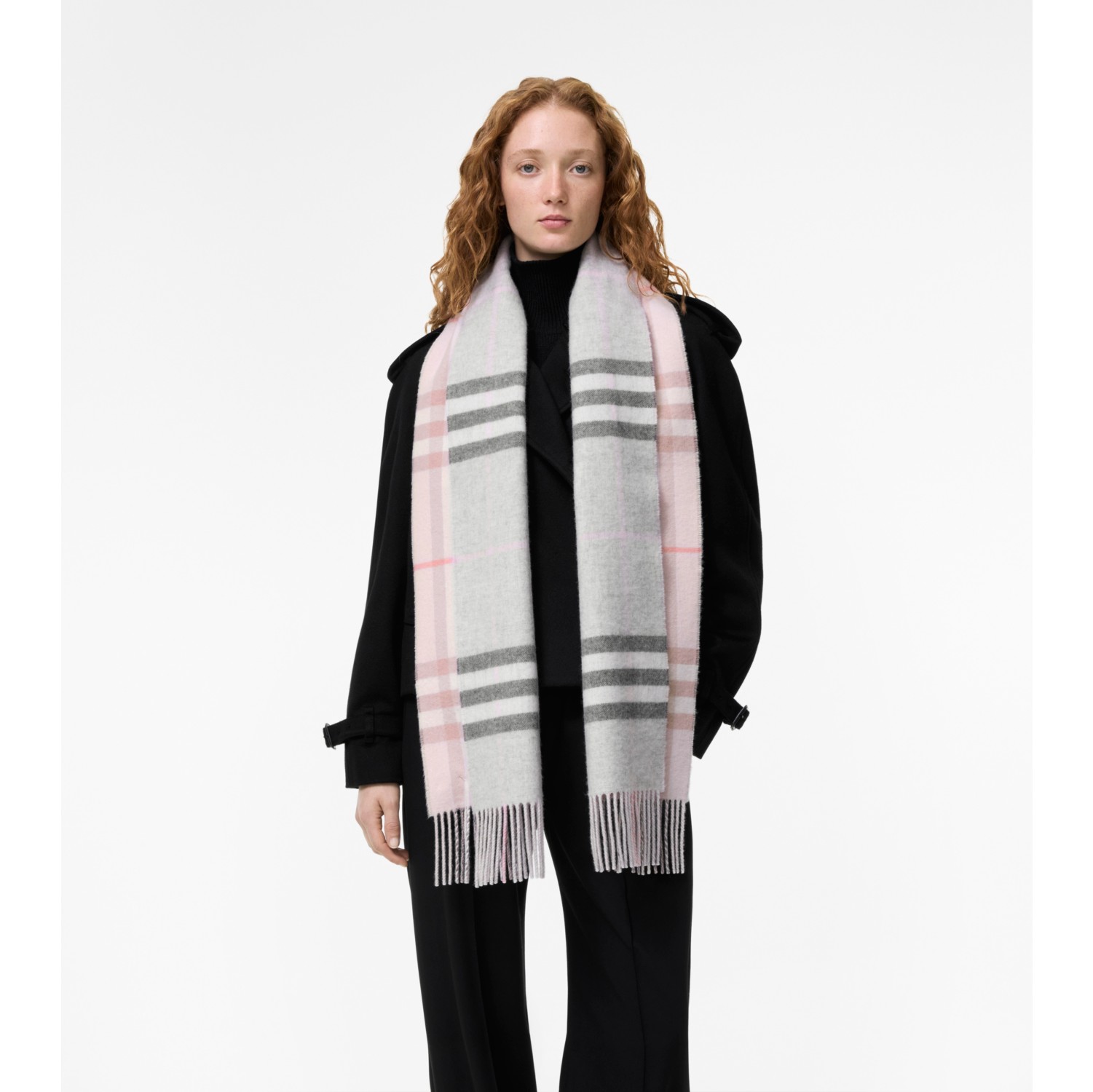 Reversible Check Cashmere Scarf