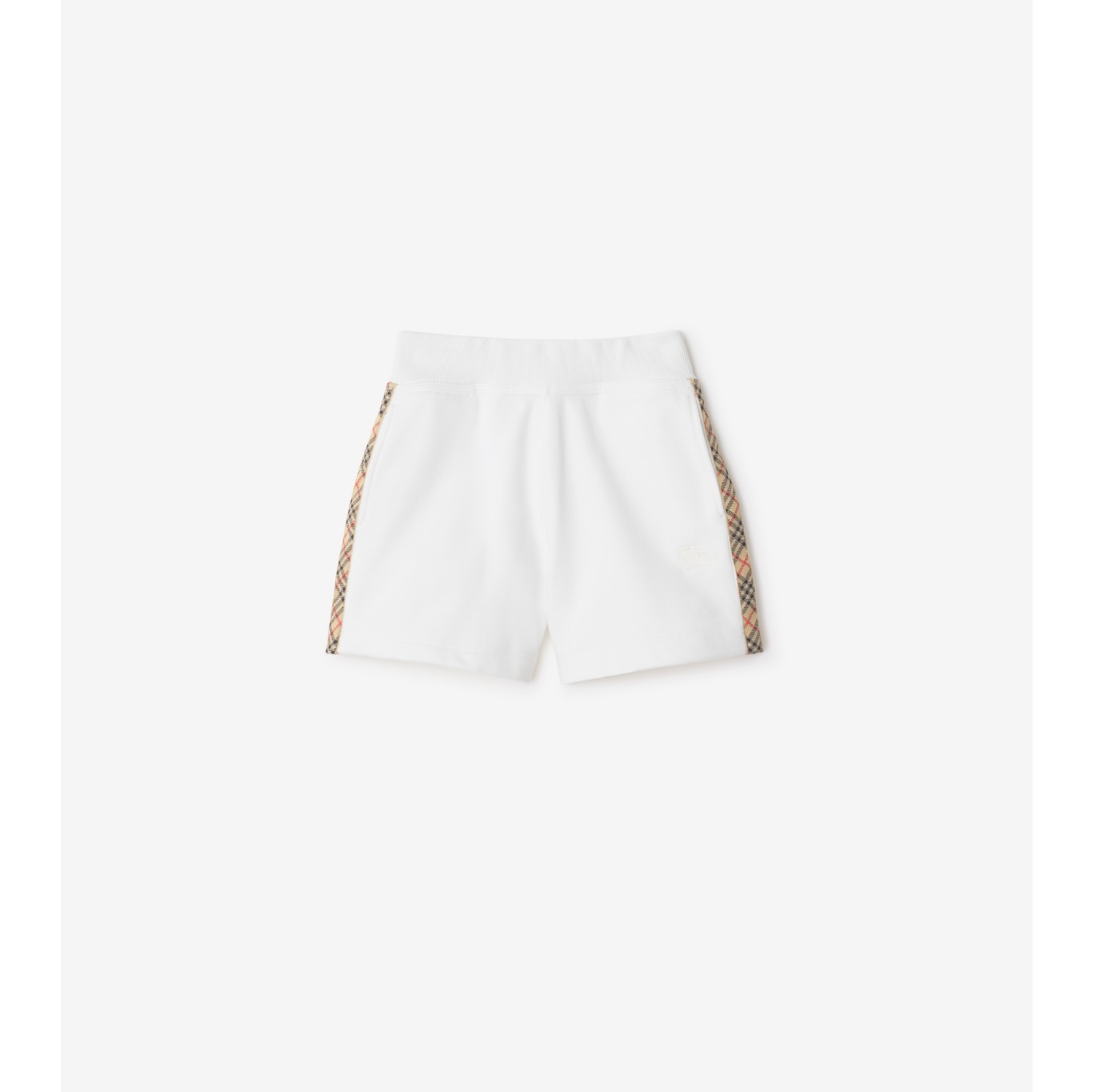 Pantaloncini in cotone con finiture Check