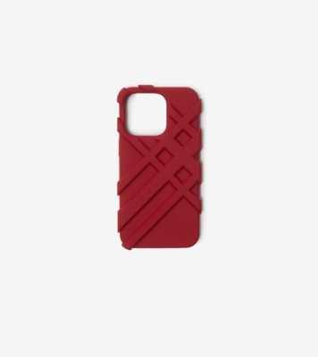 Check iPhone 16 Pro Case in Geranium - Men | Burberry® Official