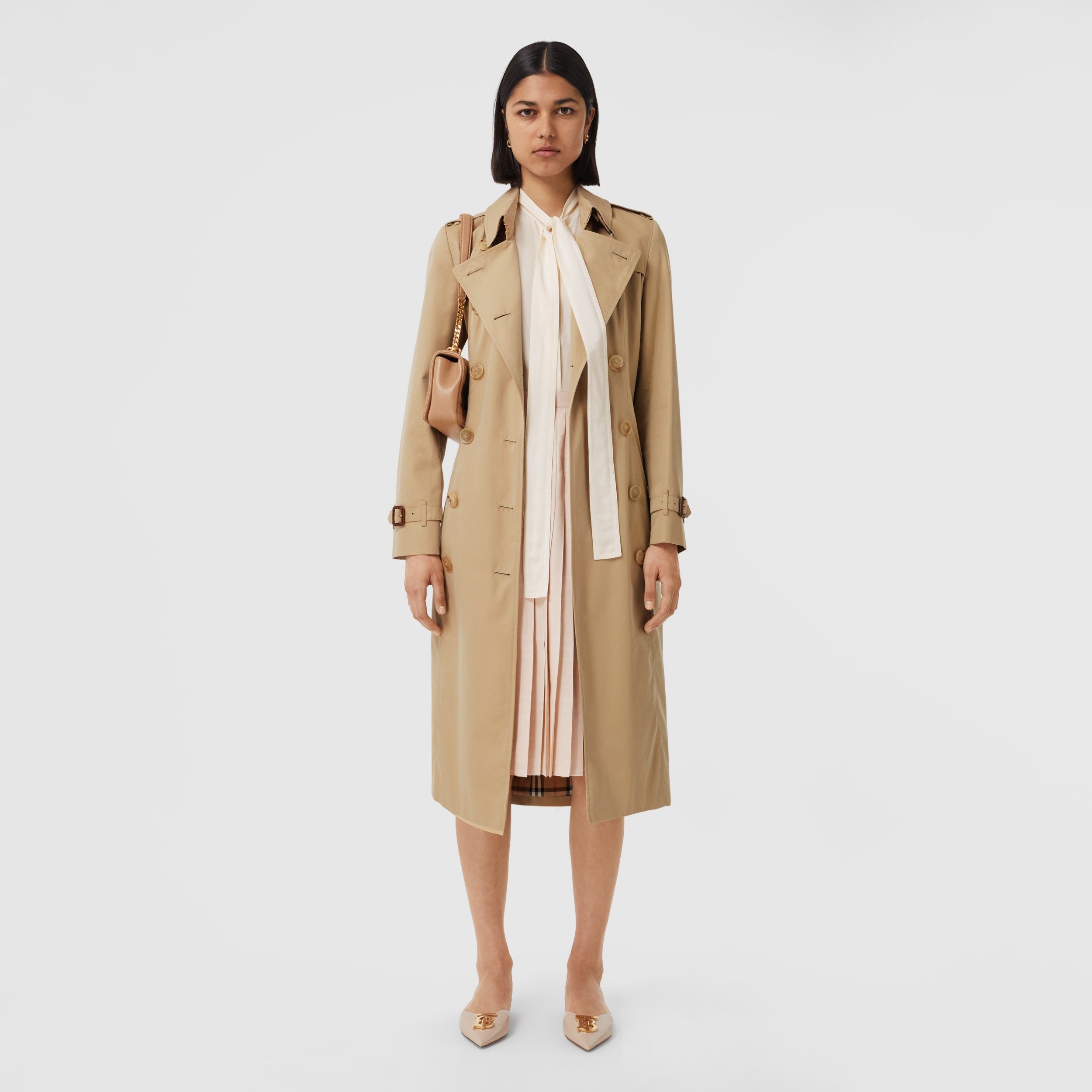 coat Heritage largo (Miel) - Mujer Burberry® oficial