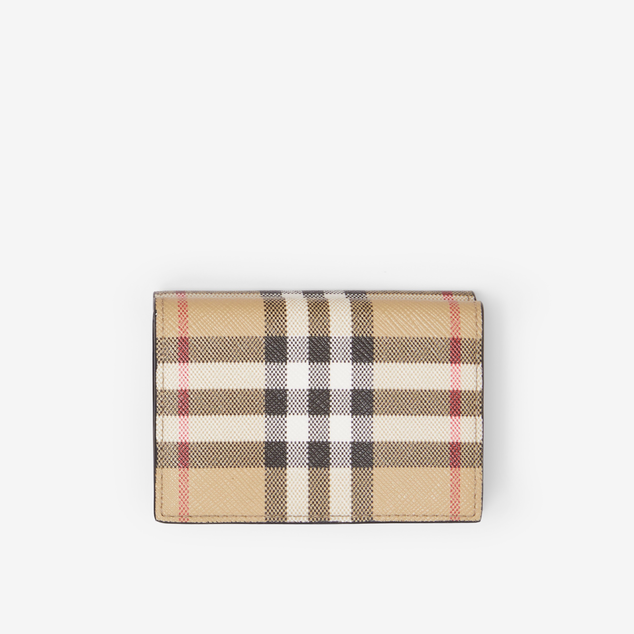 Vintage Check and Leather Folding Wallet in Archive Beige - Men | Burberry®  Official