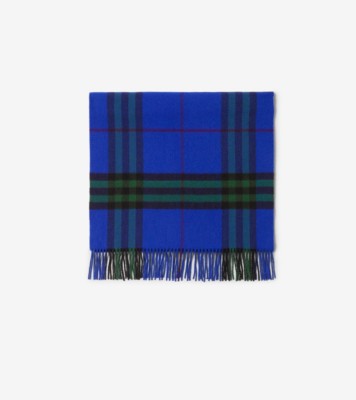 Wide Check Cashmere Scarf In Knight/ivy | Burberry® Official