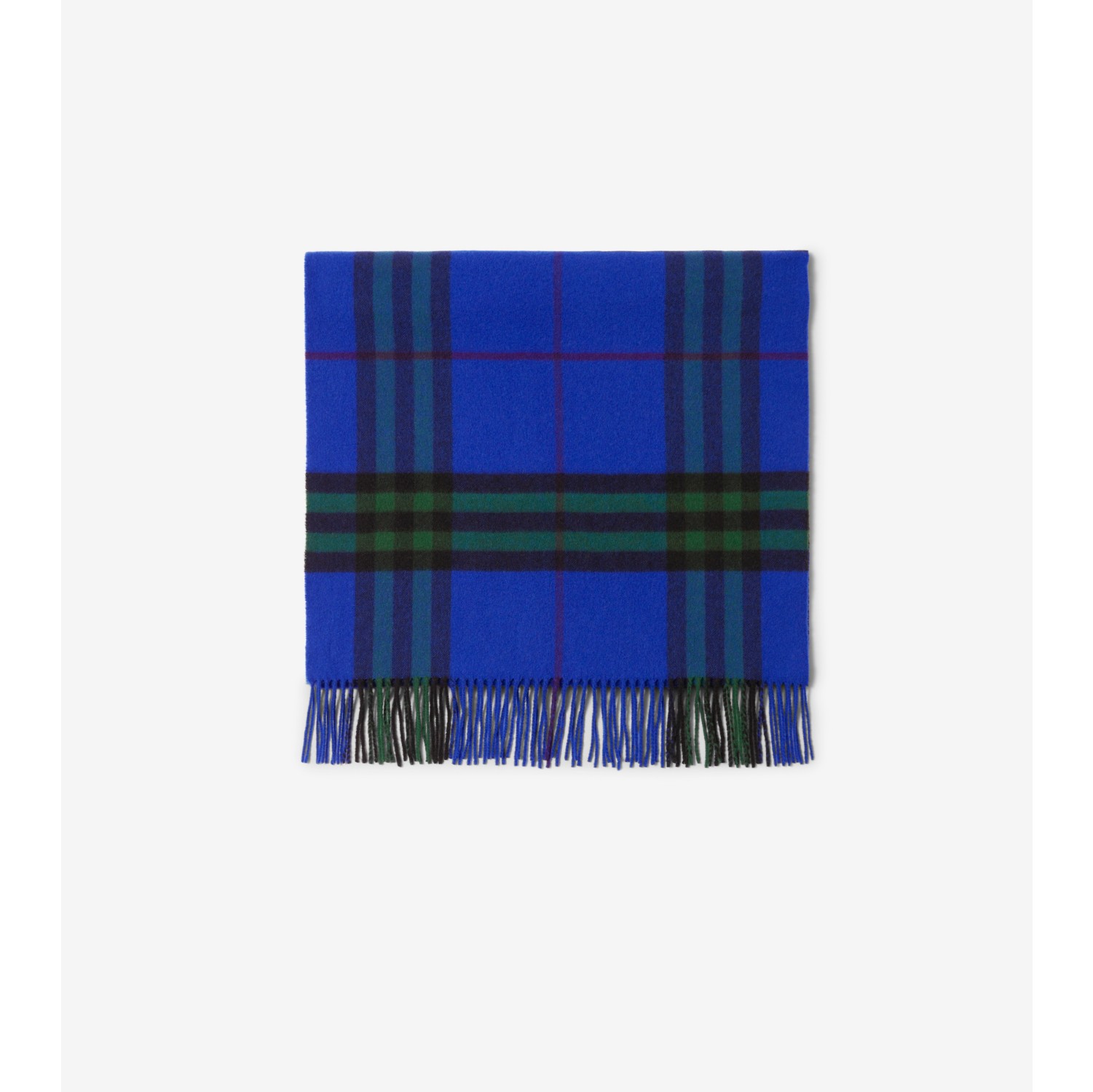 Wide Check Cashmere Scarf