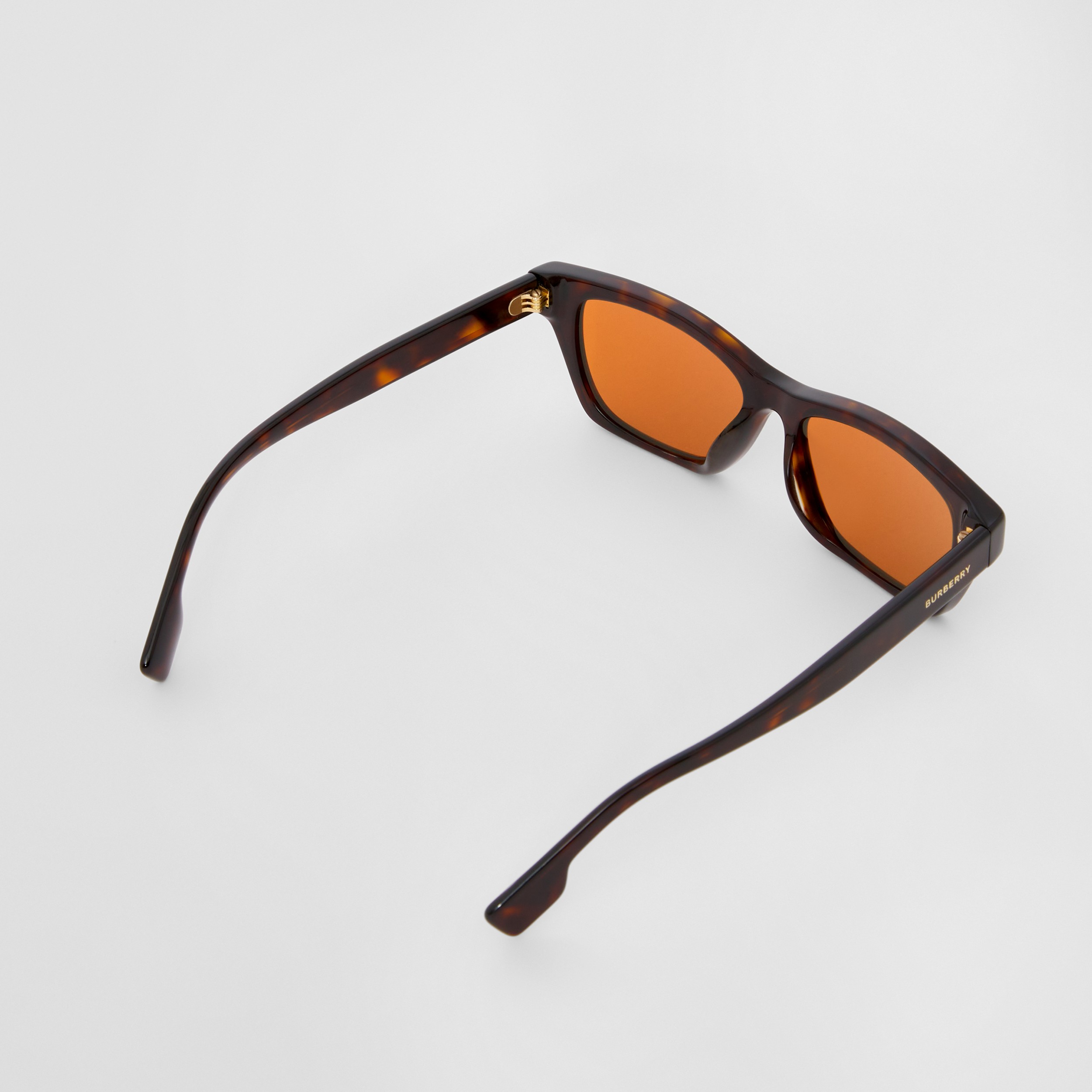Rechteckige Sonnenbrille mit Logodetail (Dunkles Schildpattfarben) - Herren | Burberry® - 4