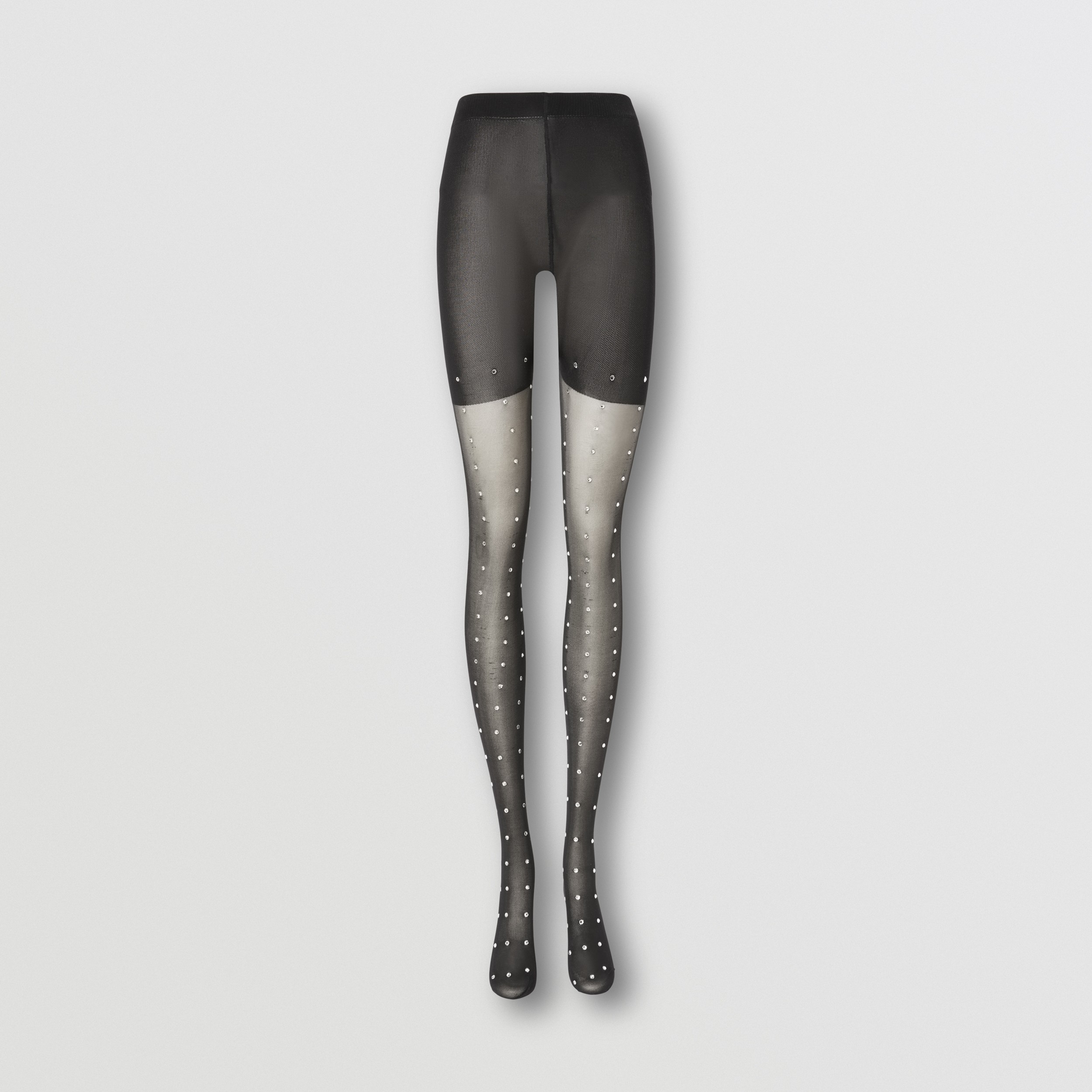 Crystal-embellished Tights – Exclusive Capsule Collection in Black - Women | Burberry® Official - 1