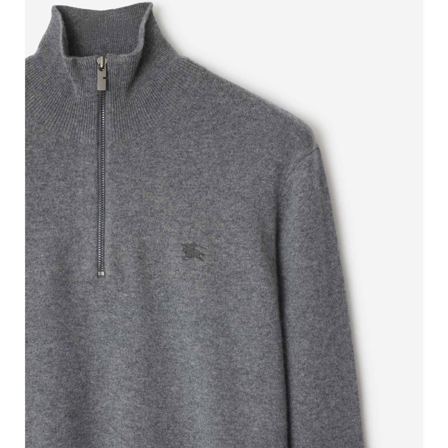 Pull semi-zippé en cachemire mélangé