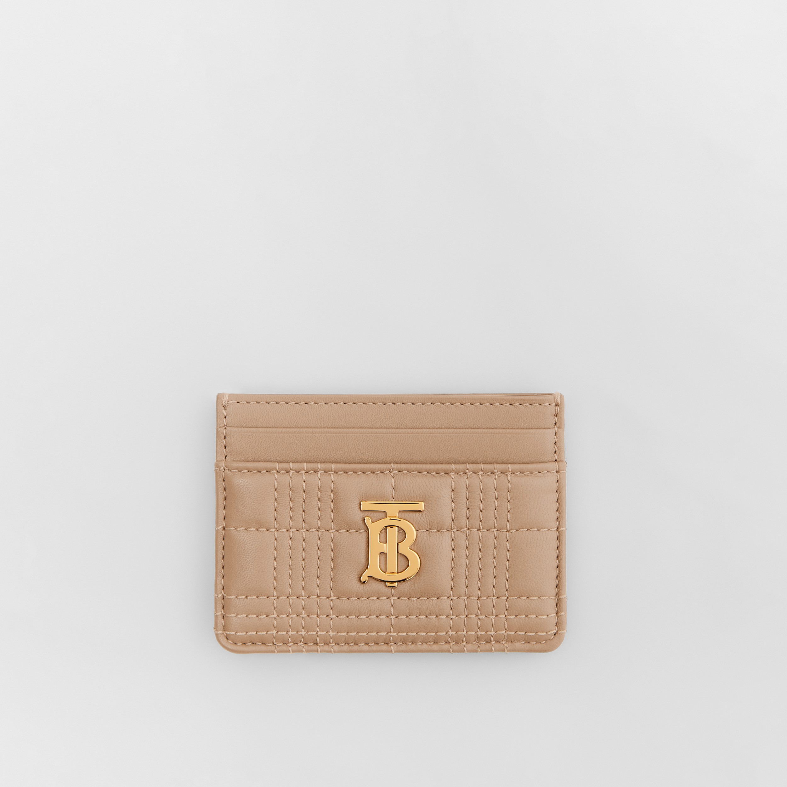 Quilted Lambskin Lola Card Case in Camel - Women | Burberry® Official - 1