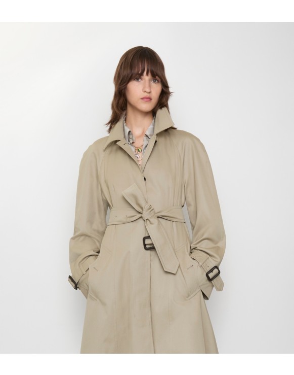 Long Gabardine Ellingham Fit-and-flare Car Coat