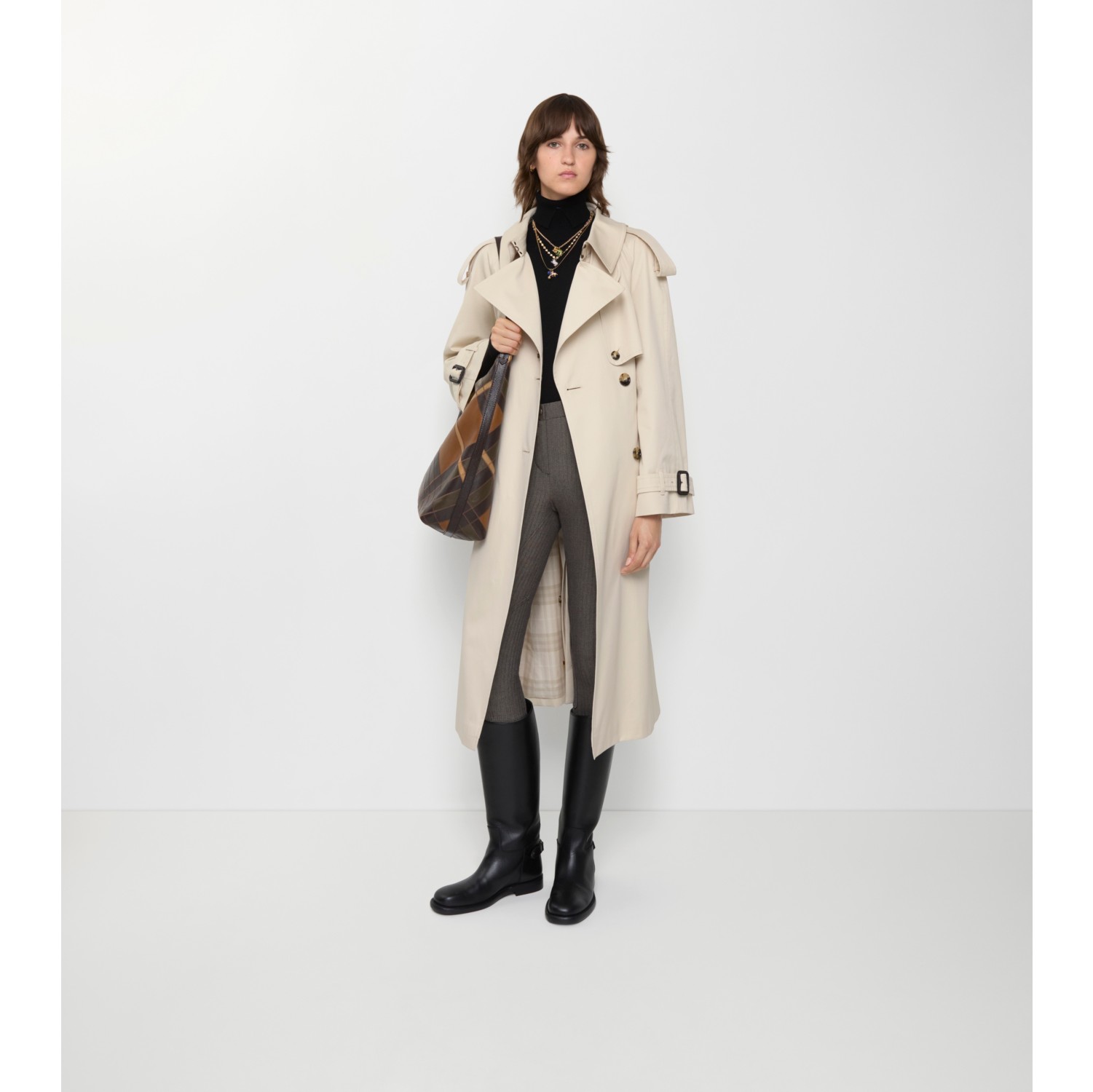 Long Gabardine Fitzrovia Trench Coat