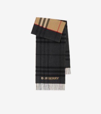 Burberry nova-check cashmere scarf - Black