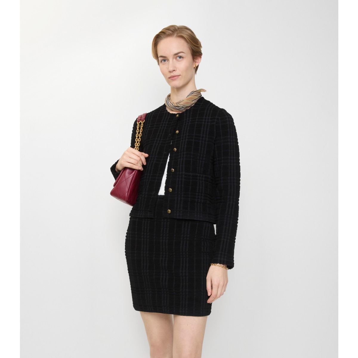  Check Wool Blend Jacket