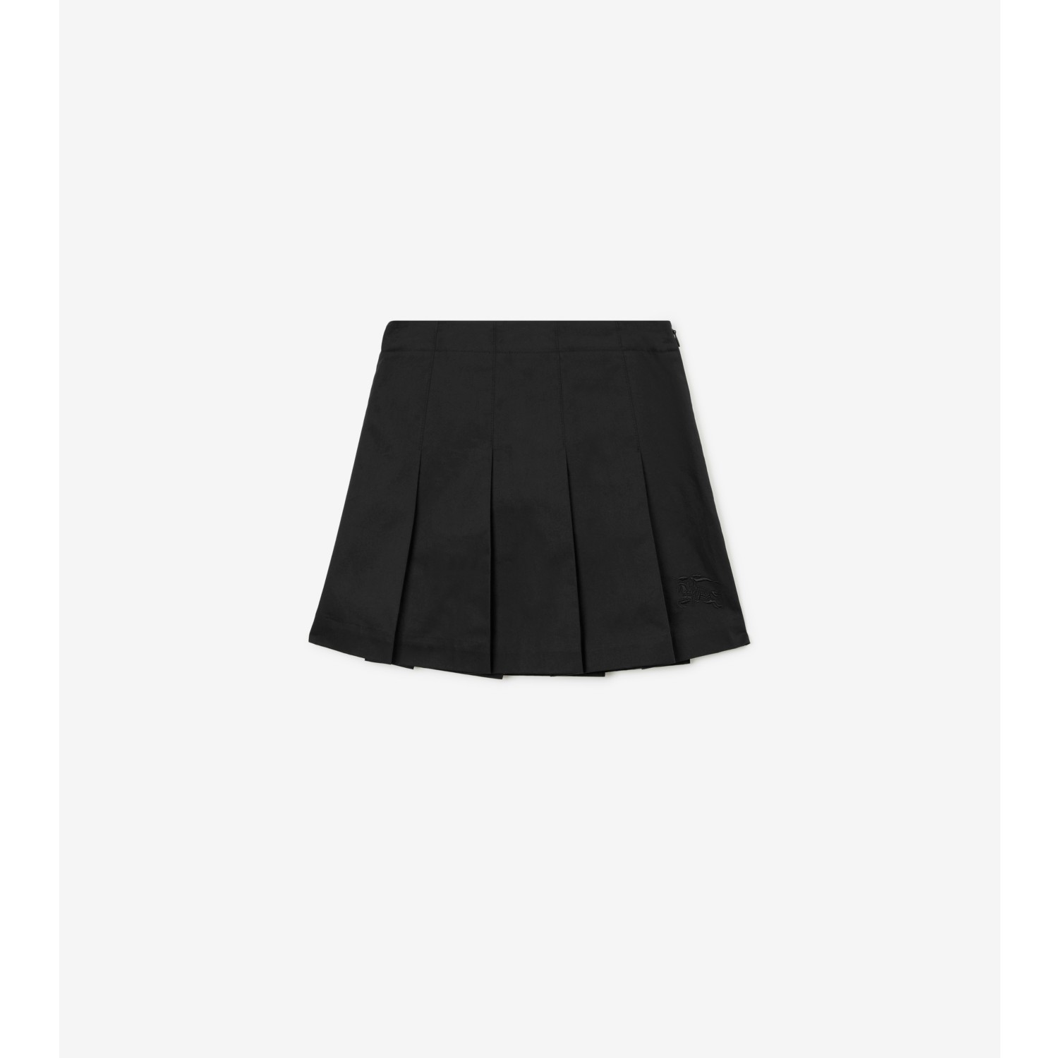 Pleated Cotton Skirt in Black | Burberry® Official