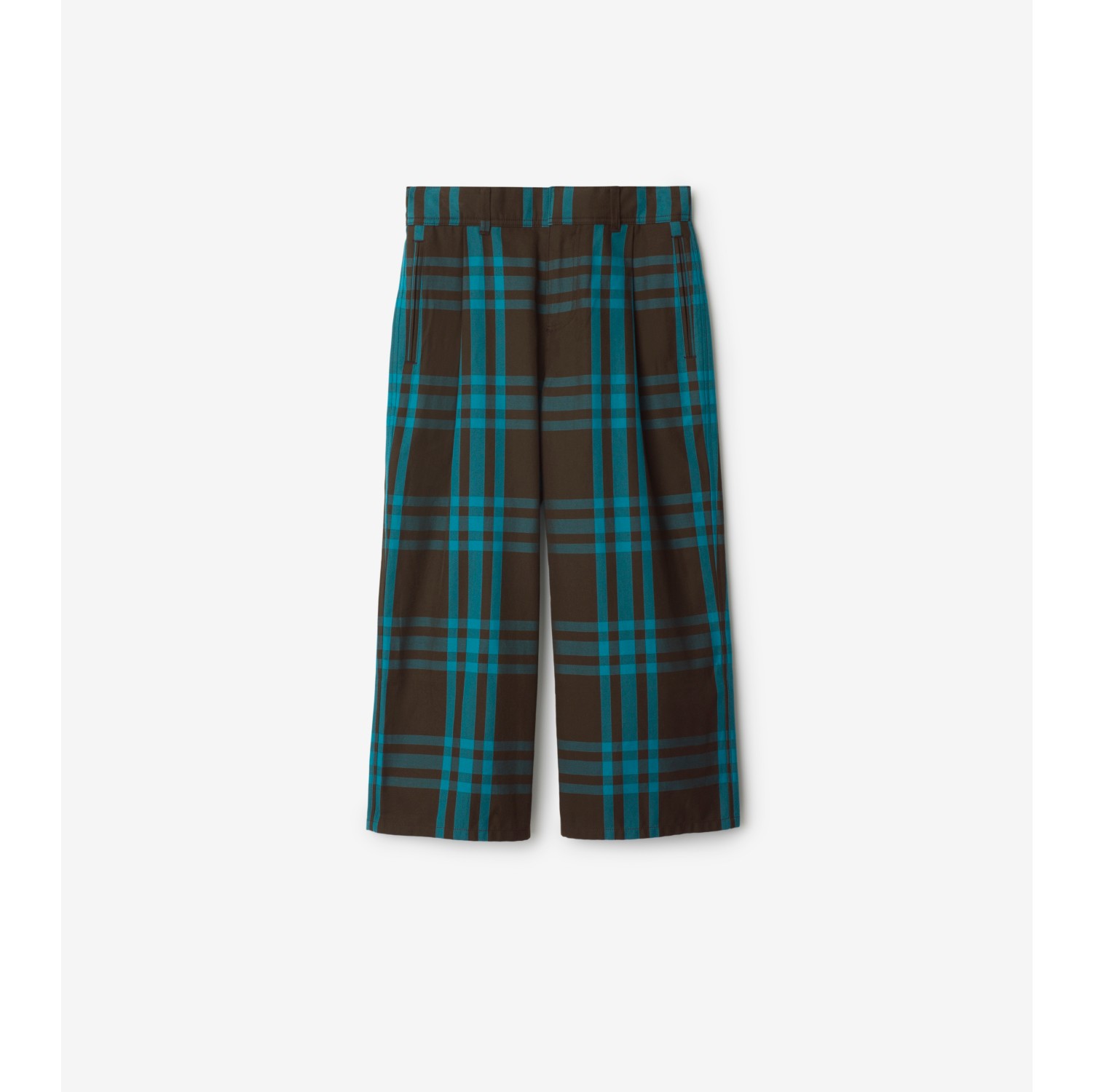 Check Cotton Trousers