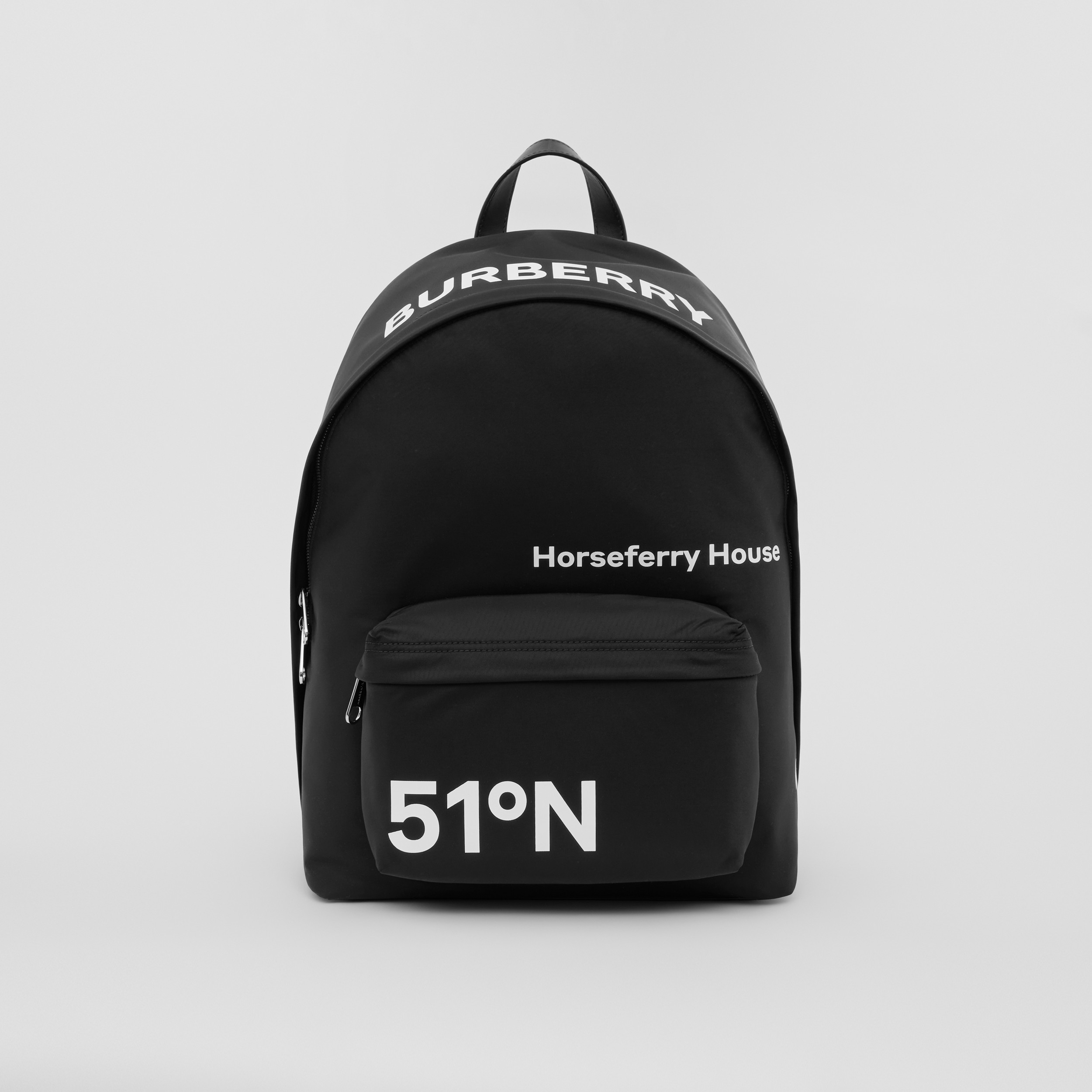 Coordinates Print Nylon Backpack in Black/white - Men | Burberry® Official - 1