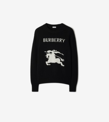 BURBERRY アヴリル テディインターシャ セータードレス　128 Knight Wool Cashmere Sweater in Black - Men | Burberry® Official