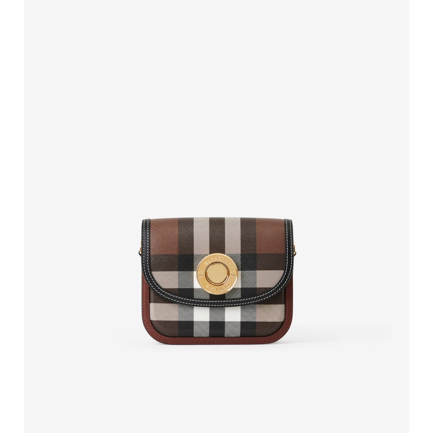 Fendi Graphy Leather Phone Pouch in Brown
