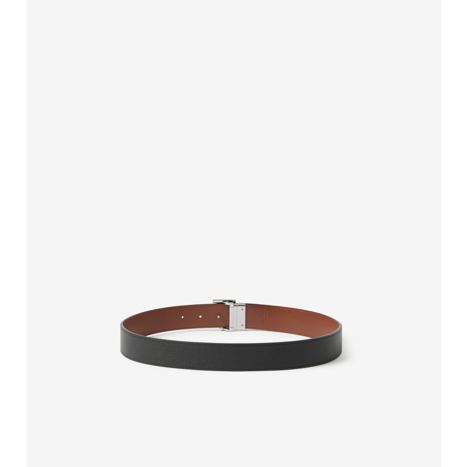 Reversible Leather TB Belt in Black/tan - Men