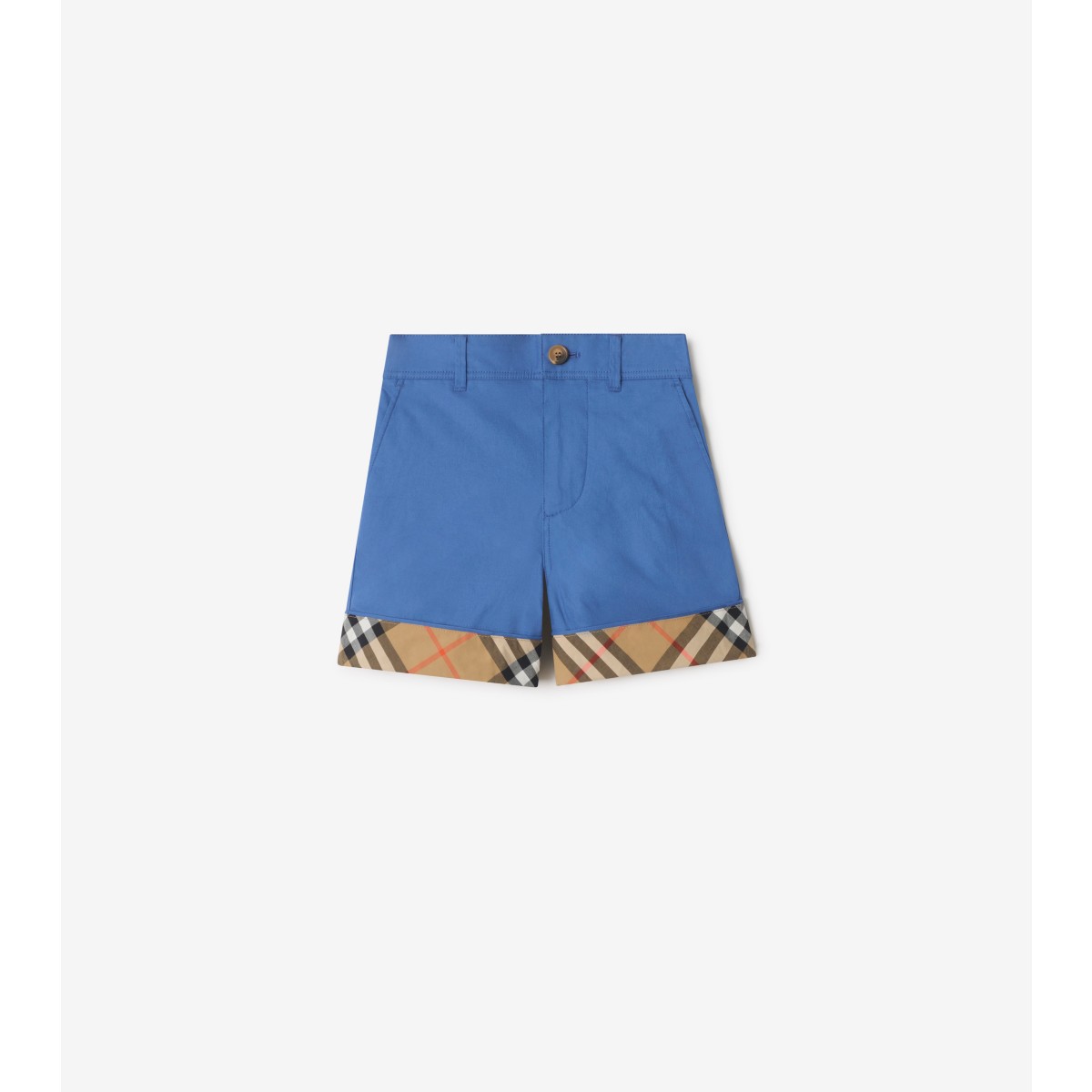  Check Turn-up Cotton Shorts