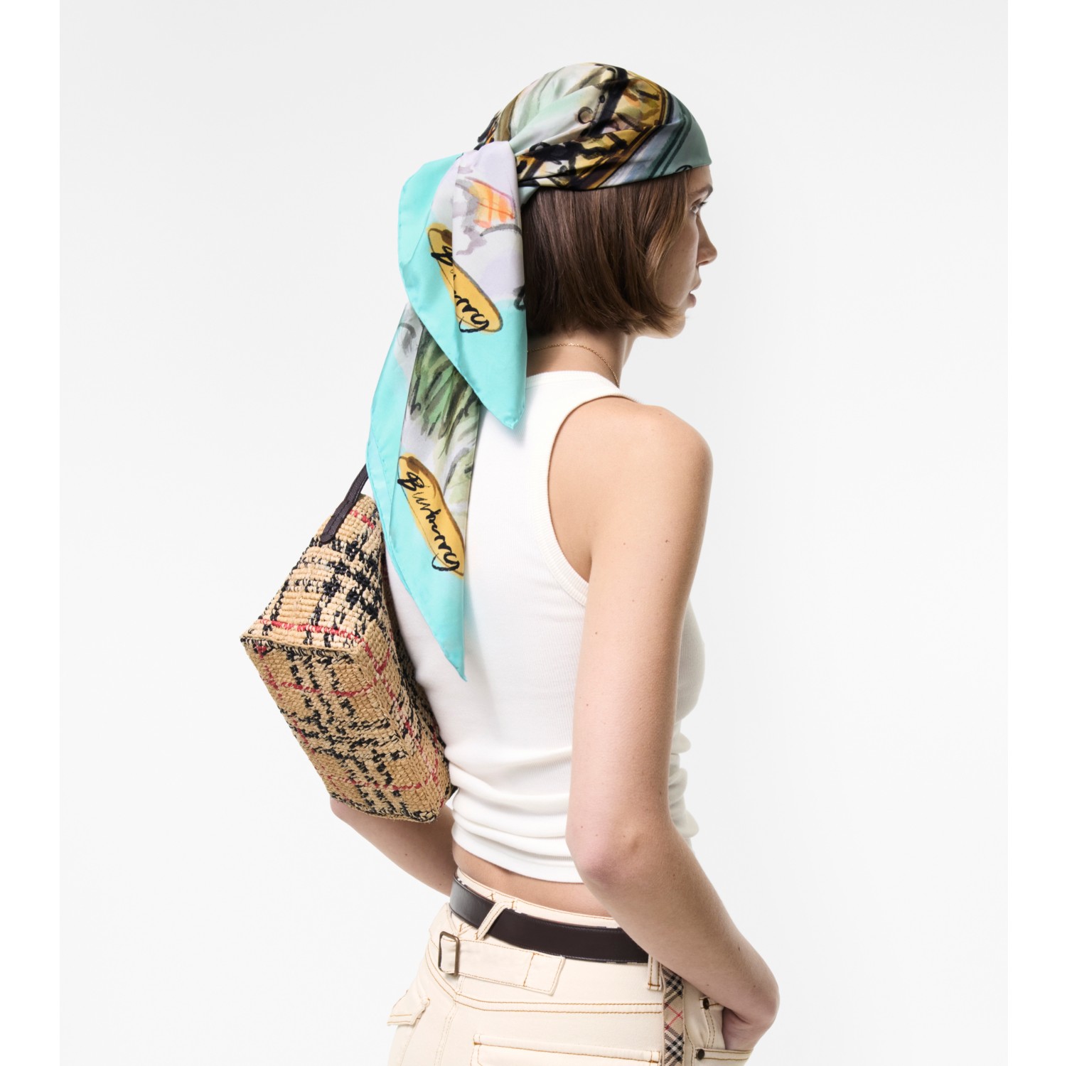 Swan Lake Silk Scarf in Skylight blue | Burberry® Official