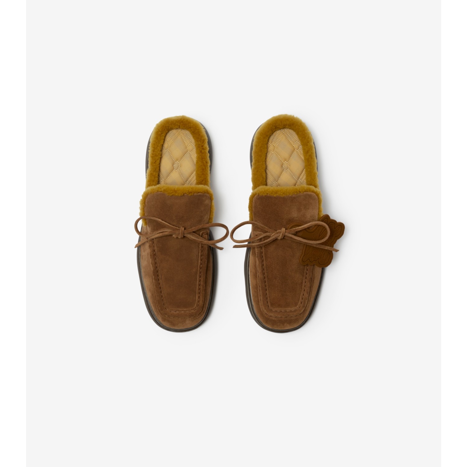Suede and Shearling Stony Mules