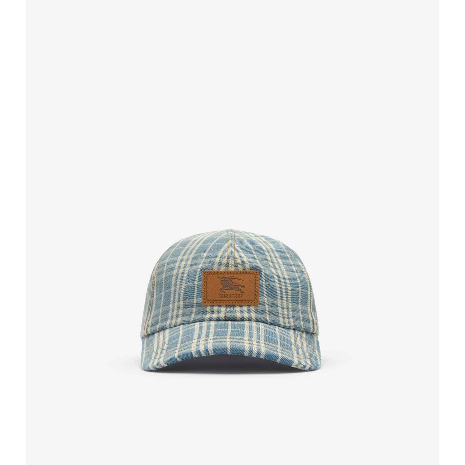 Denim-Basecap in Check