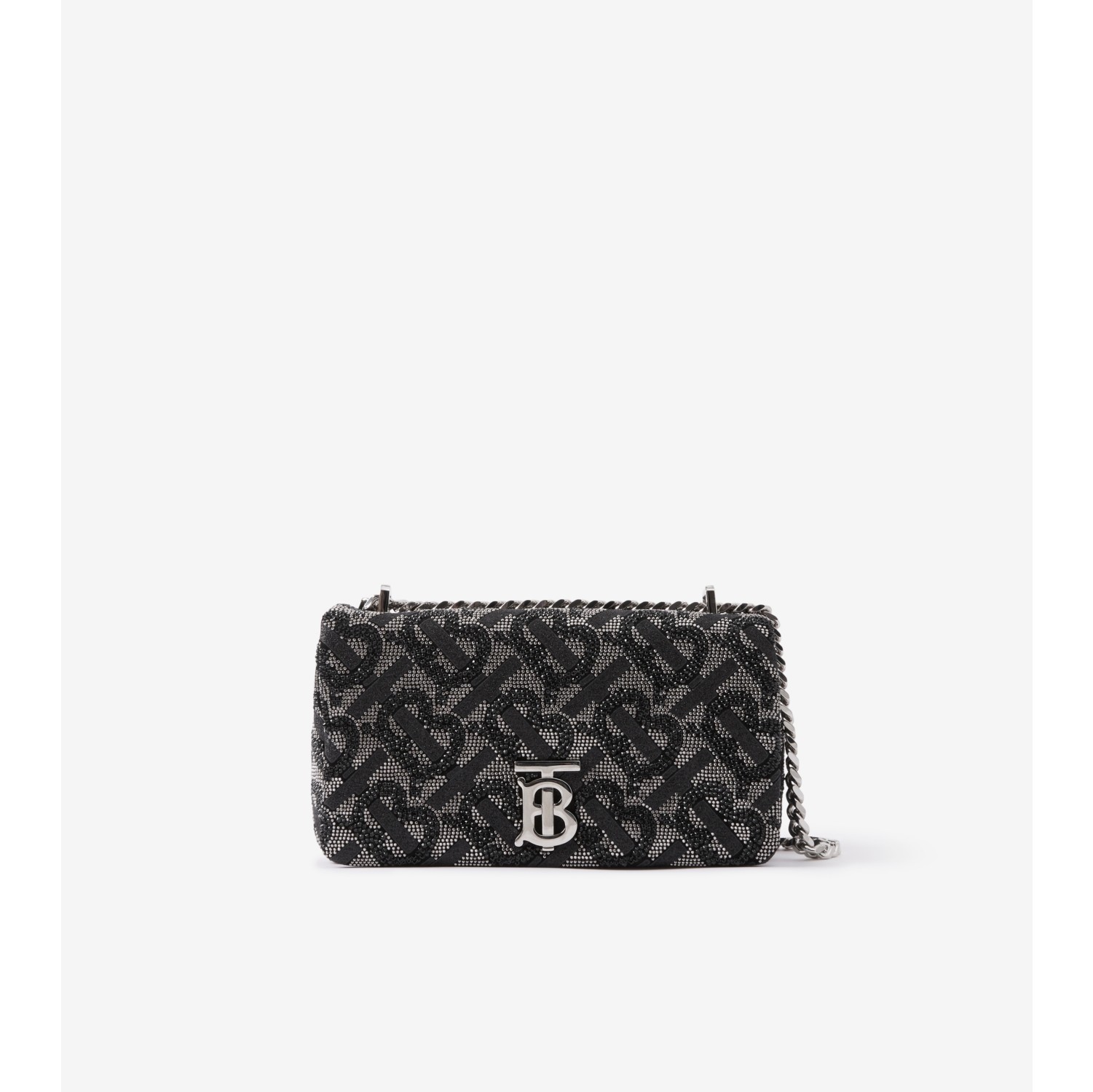 Burberry black monogram leather crossbody online bag