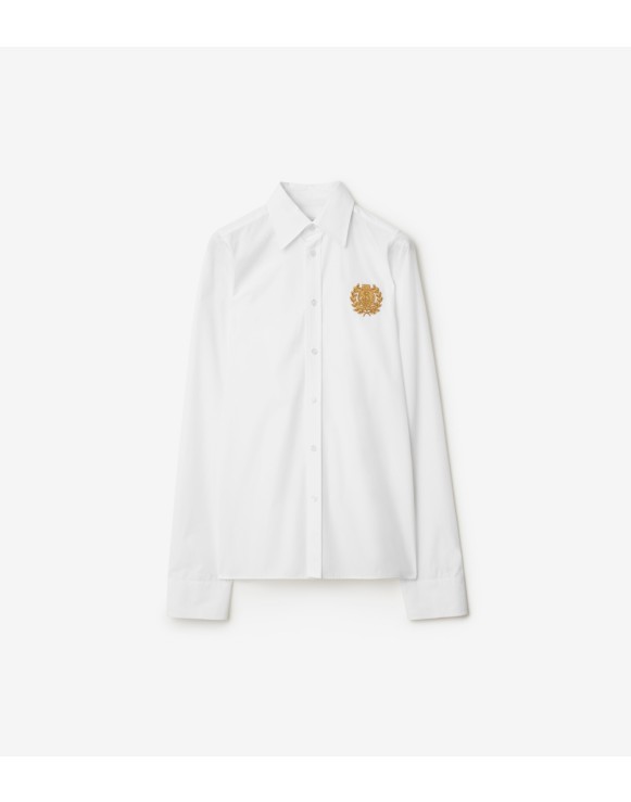 Regular Fit B Crest Cotton Shirt